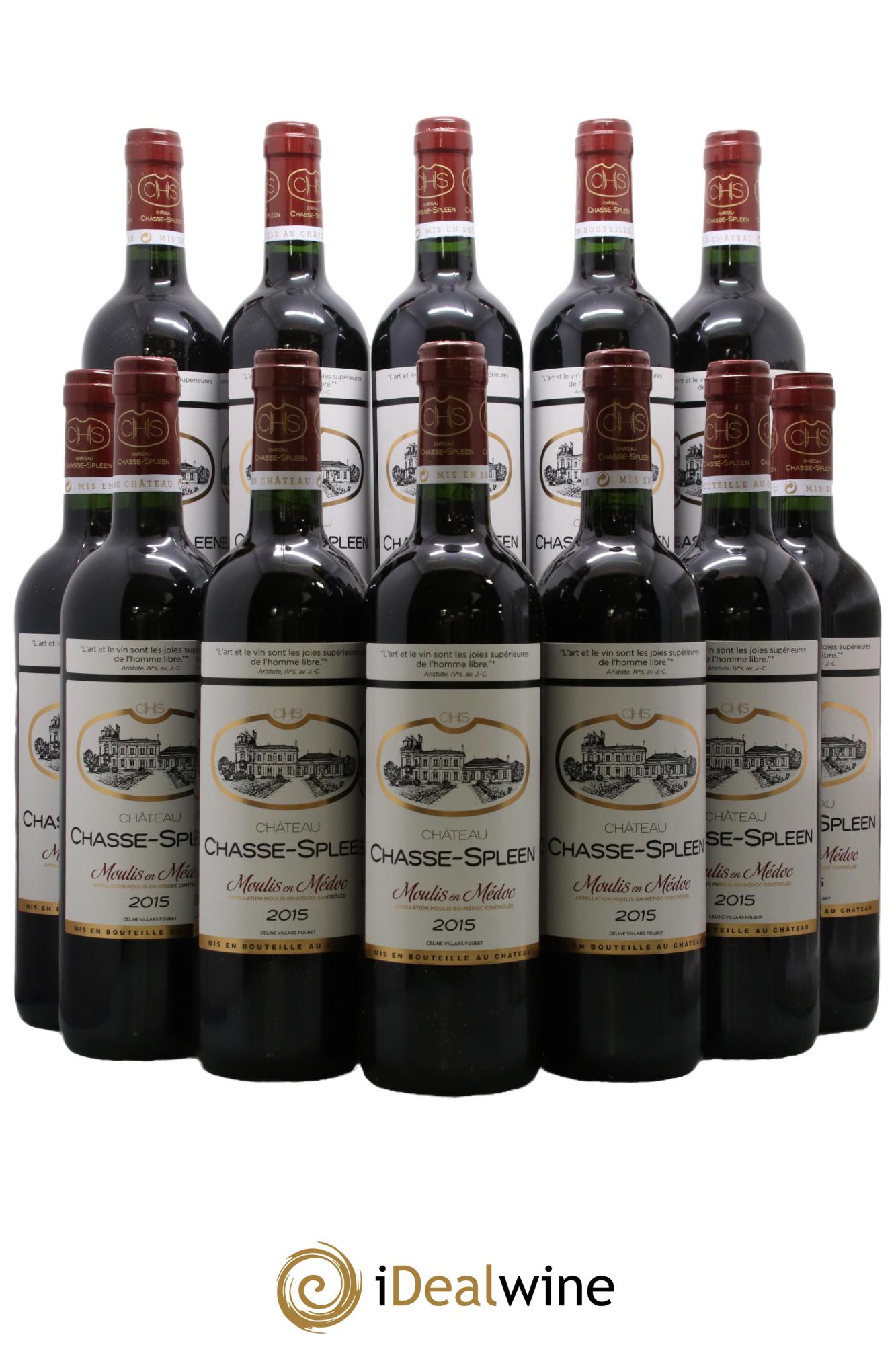 Château Chasse Spleen 2015 - Lot de 12 bouteilles - 0