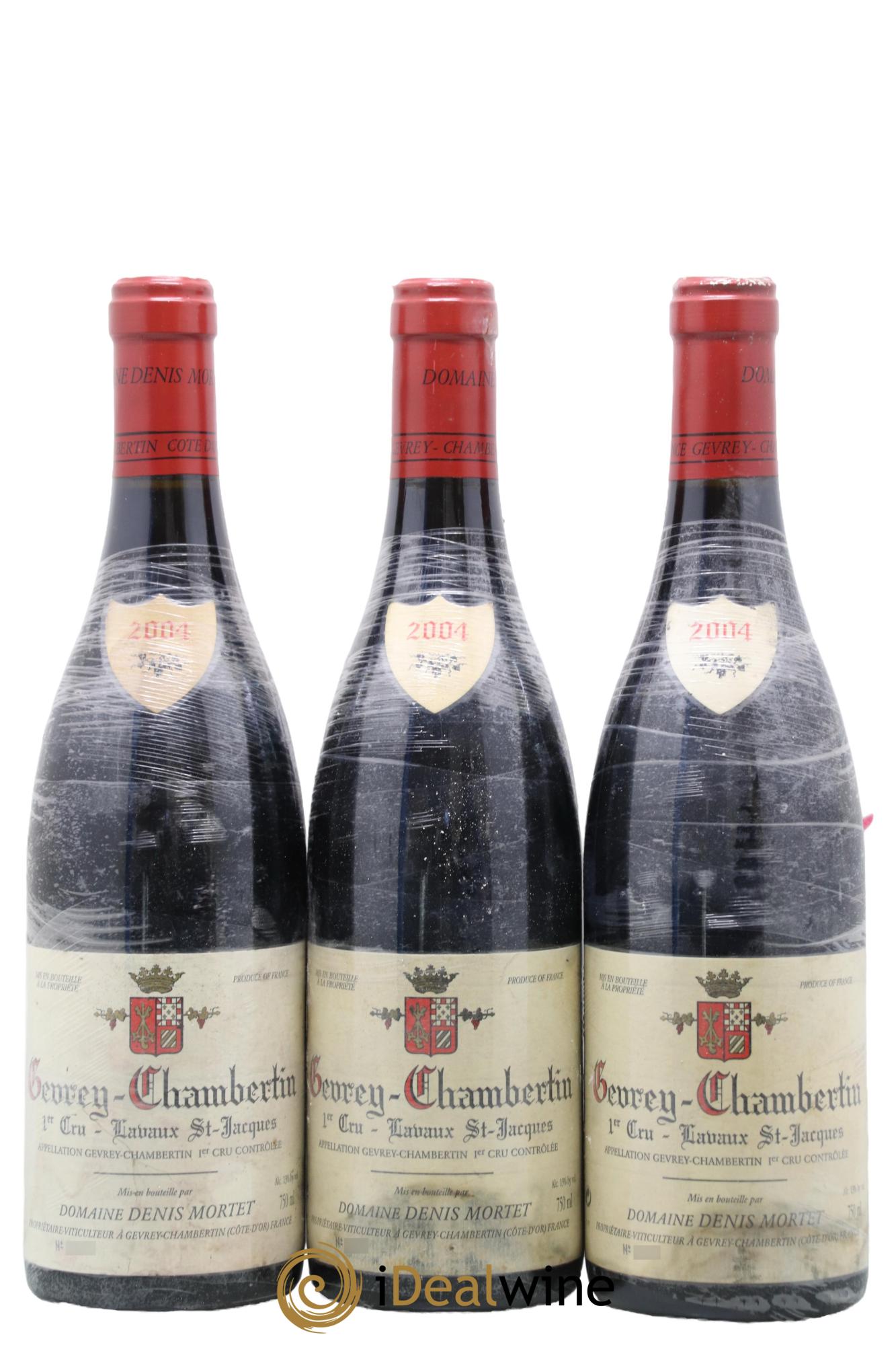 Gevrey-Chambertin 1er Cru Lavaux Saint Jacques Denis Mortet (Domaine) 2004 - Lot de 3 bouteilles - 0