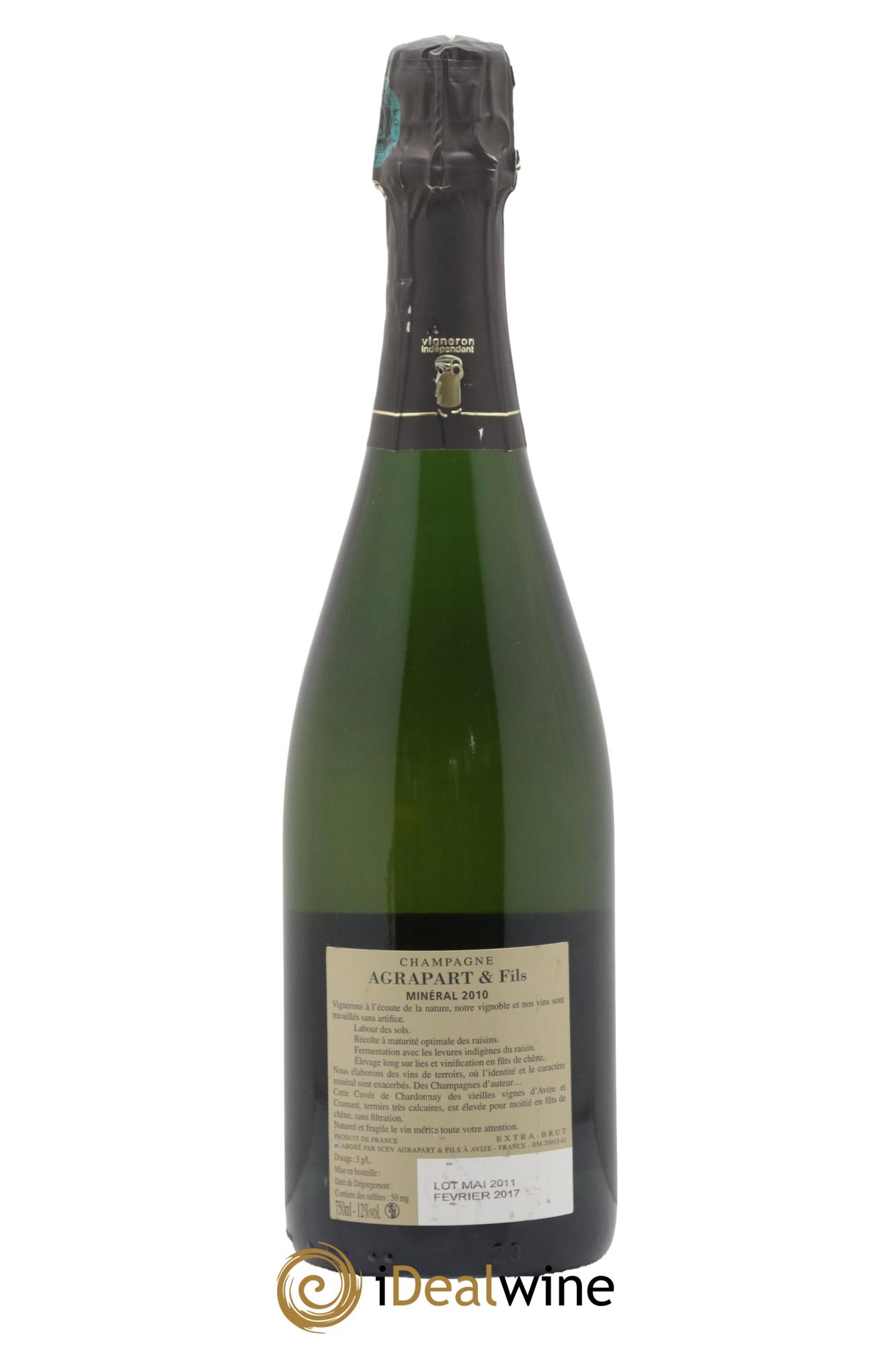 Minéral Blanc de Blancs Extra-Brut Agrapart & Fils 2010 - Lot de 1 bouteille - 1