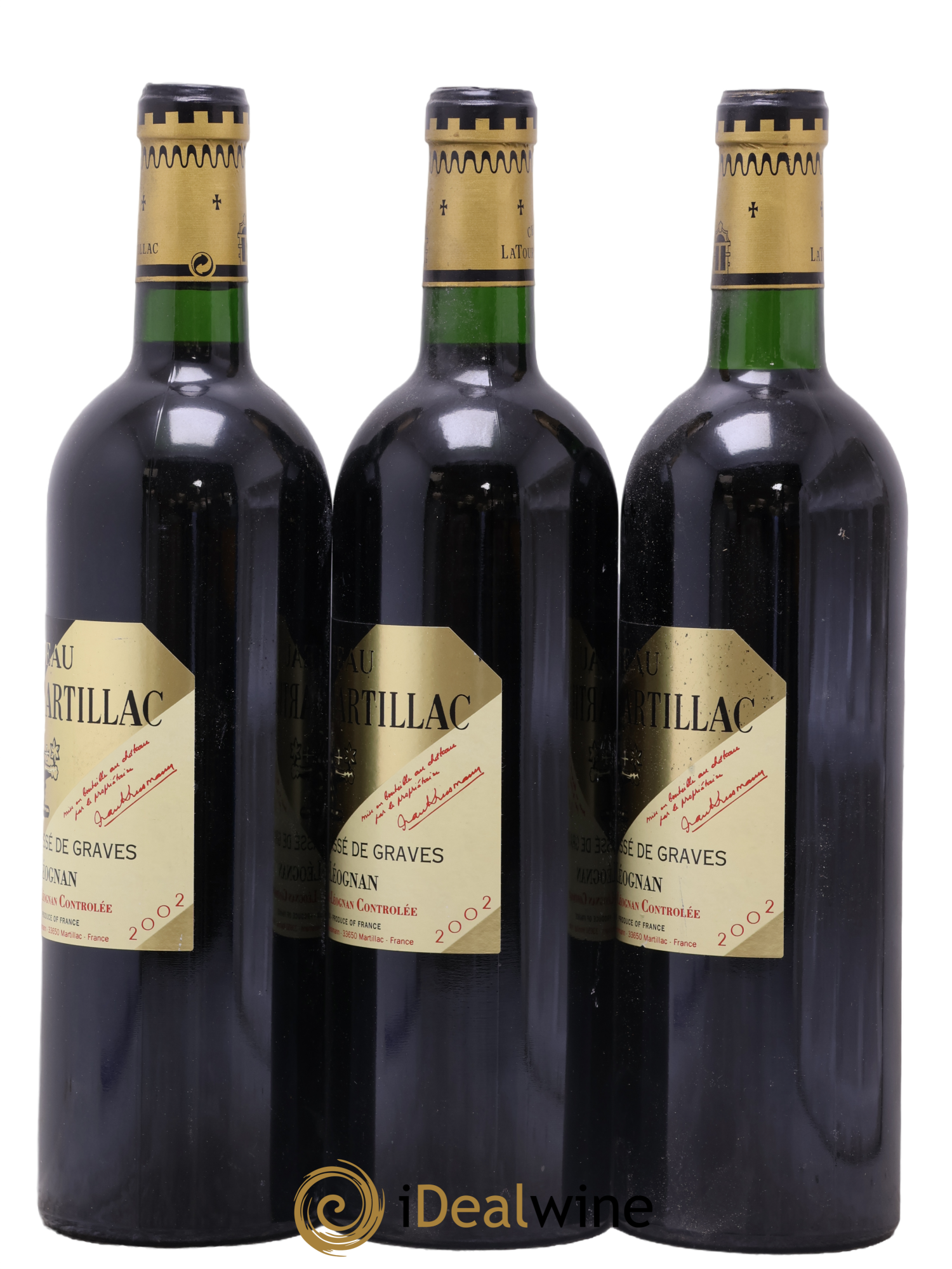 Château Latour-Martillac Cru Classé de Graves 2002 - Posten von 3 Flaschen - 1