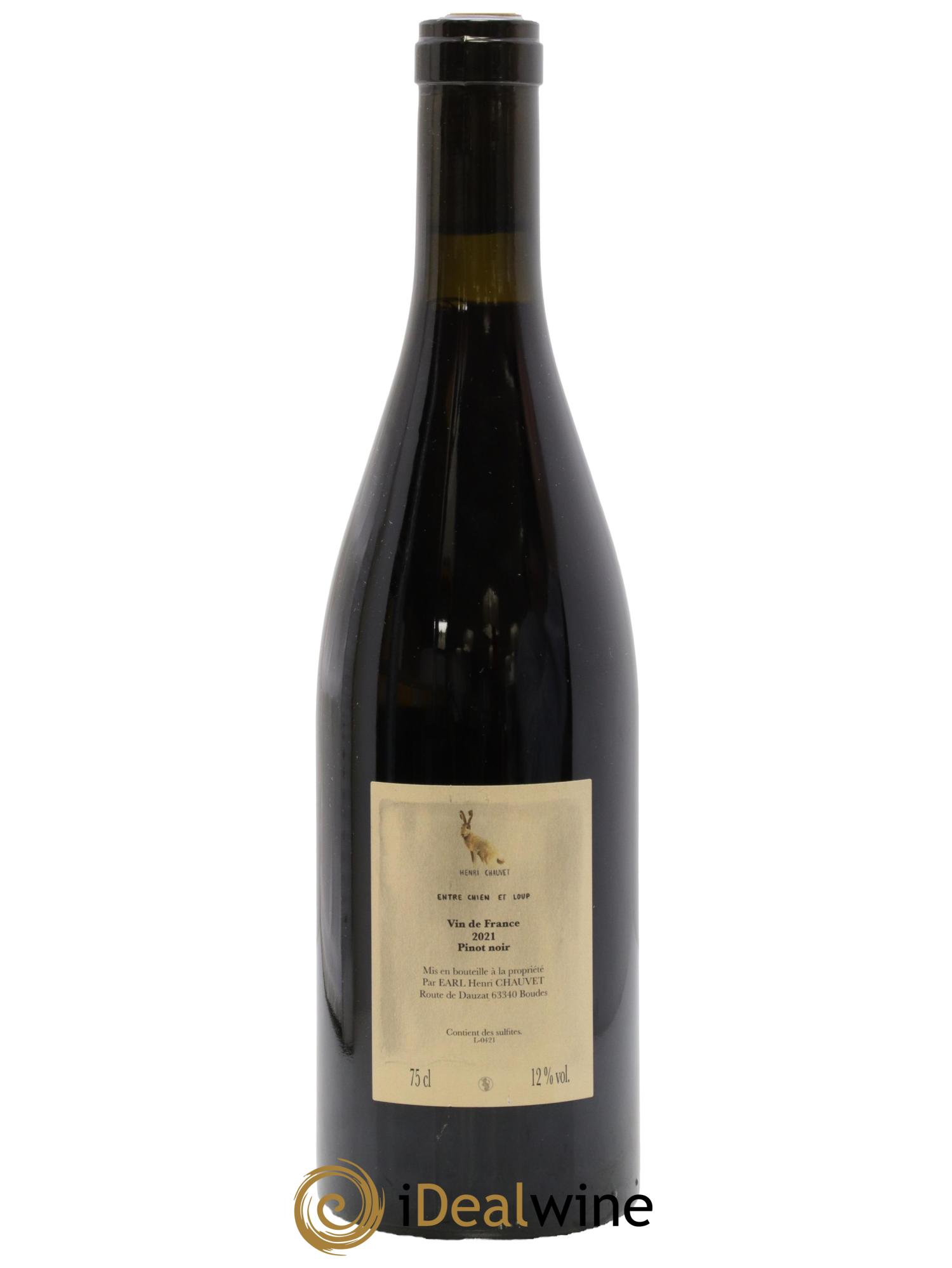 Vin de France Entre Chien et Loup Henri Chauvet 2021 - Lot of 1 bottle - 1
