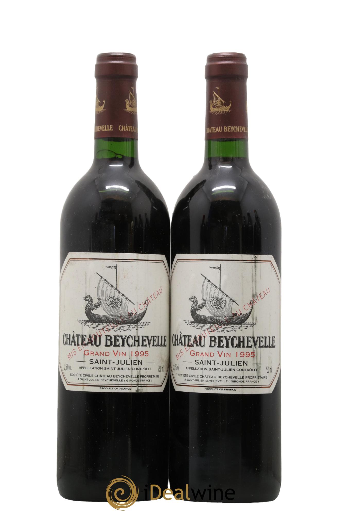 Château Beychevelle 4ème Grand Cru Classé 1995 - Lot de 2 bouteilles - 0