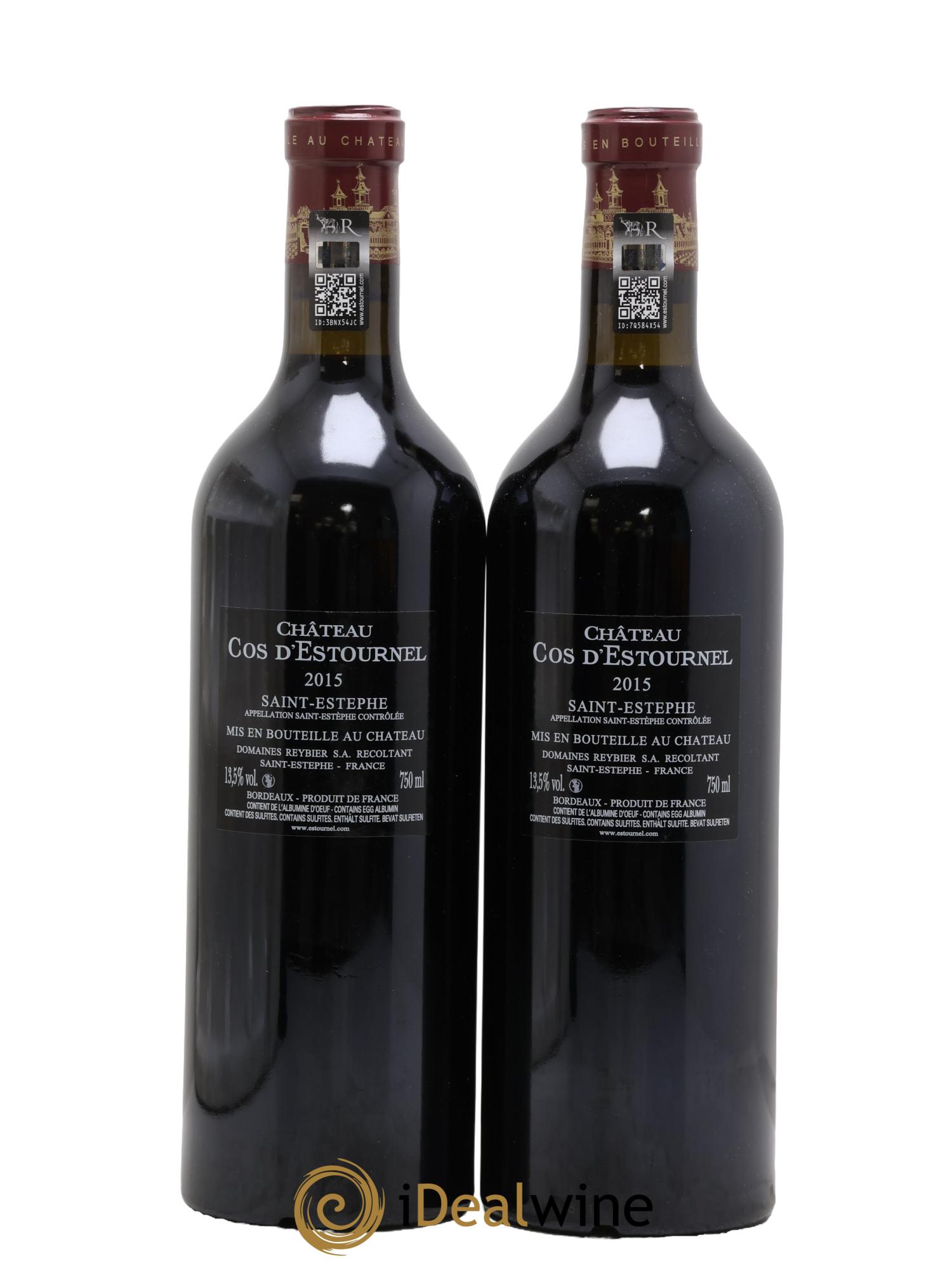 Cos d'Estournel 2ème Grand Cru Classé 2015 - Lot of 2 bottles - 1