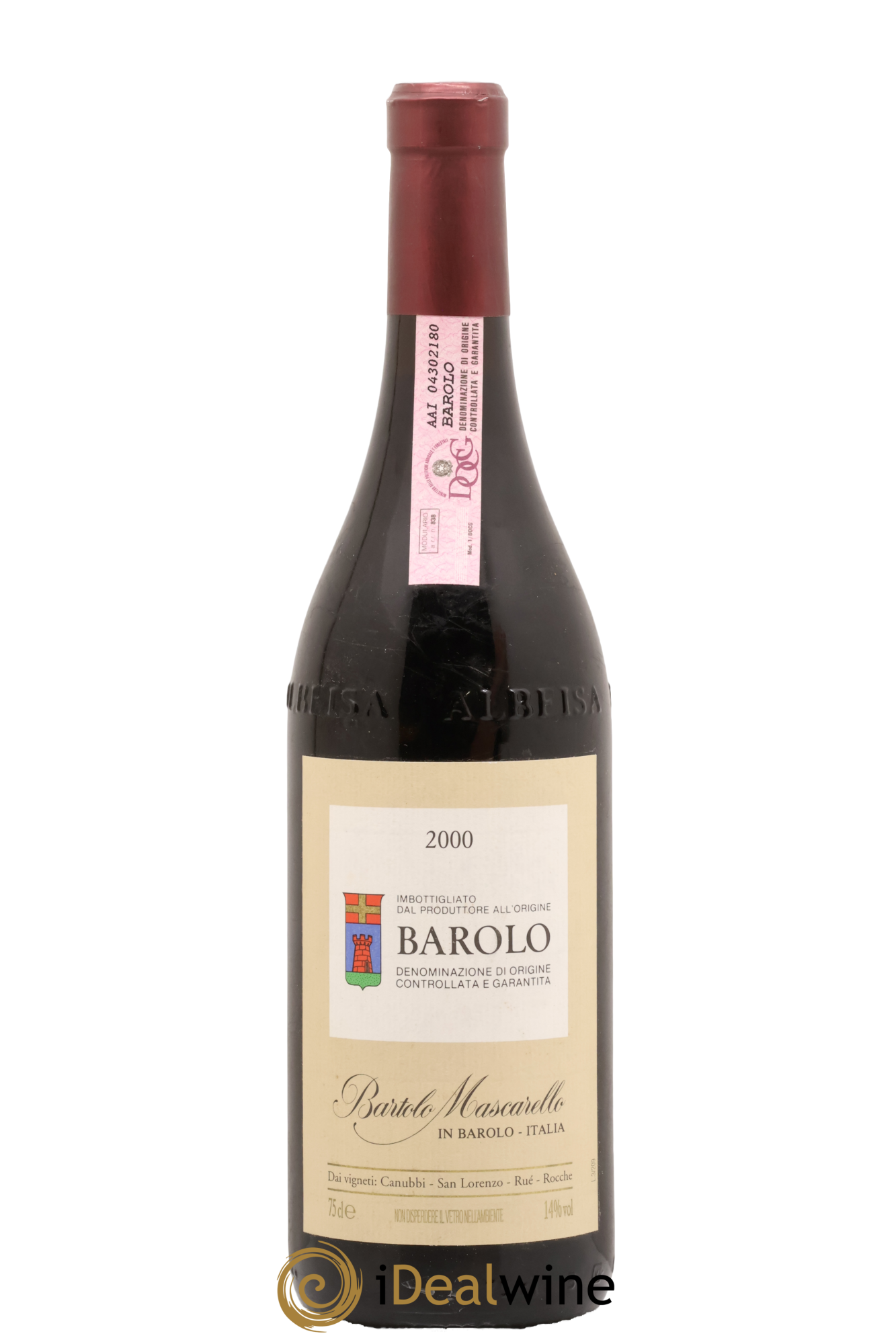 Barolo DOCG Bartolo Mascarello 2000 - Lot de 1 bouteille - 0