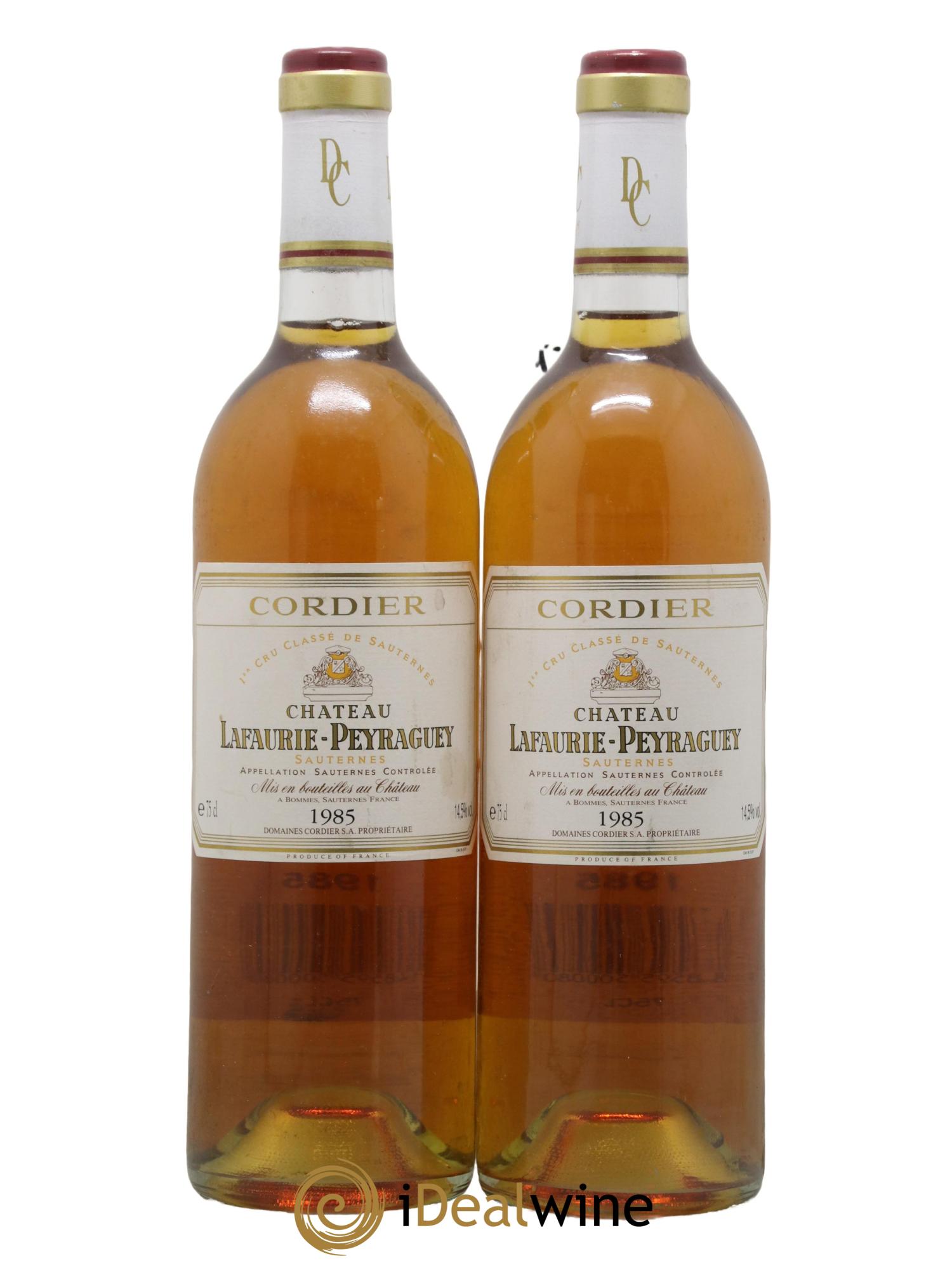 Château Lafaurie-Peyraguey 1er Grand Cru Classé 1985 - Lot de 2 bouteilles - 0