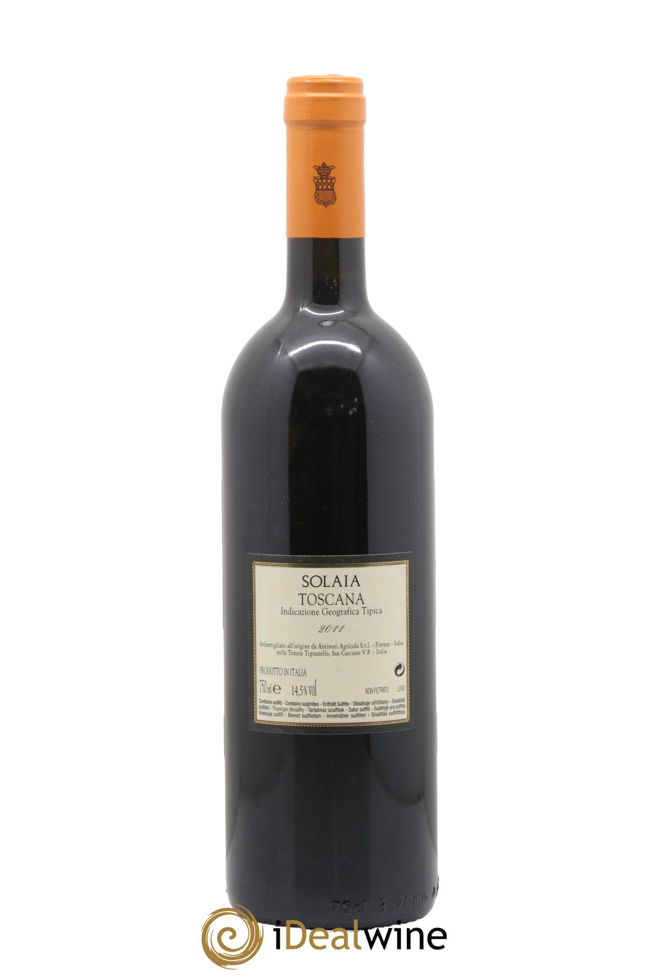 Toscana IGT Solaia Tenuta Tignanello - Marchesi Antinori 2011 - Lot de 1 bouteille - 1
