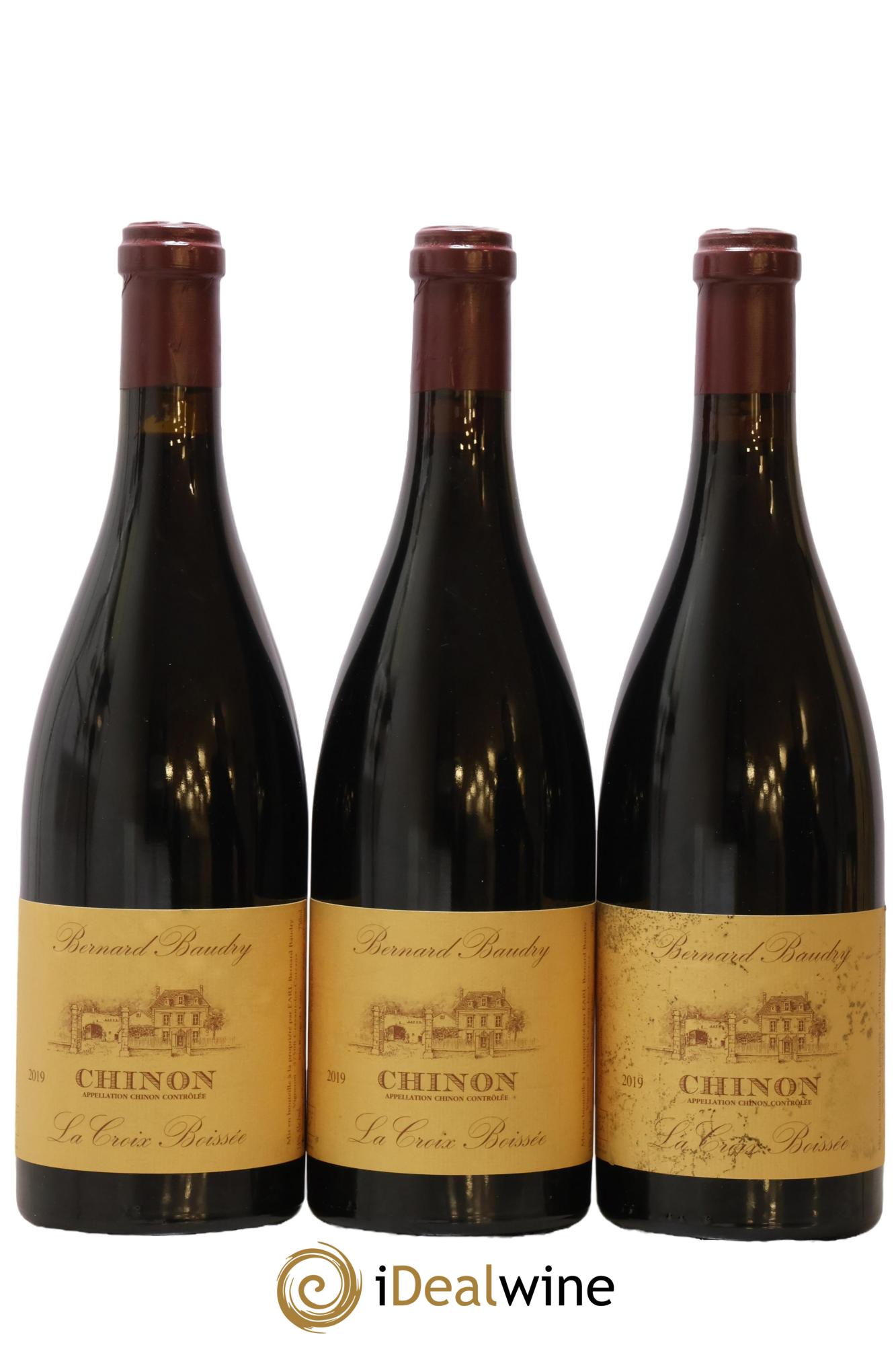 Chinon La Croix Boissée Bernard Baudry 2019 - Posten von 3 Flaschen - 0