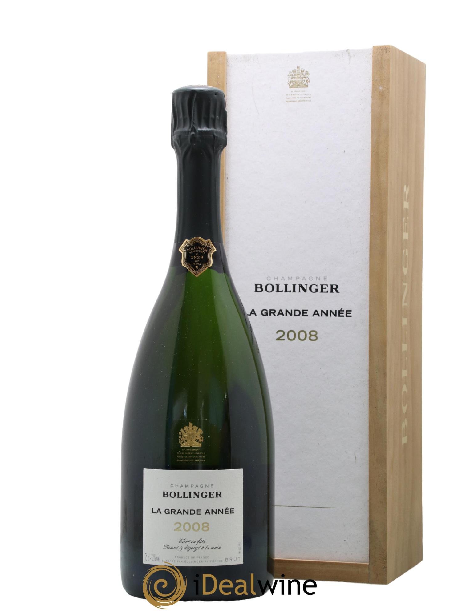 La Grande Année Brut Bollinger 2008 - Lot de 1 bouteille - 0