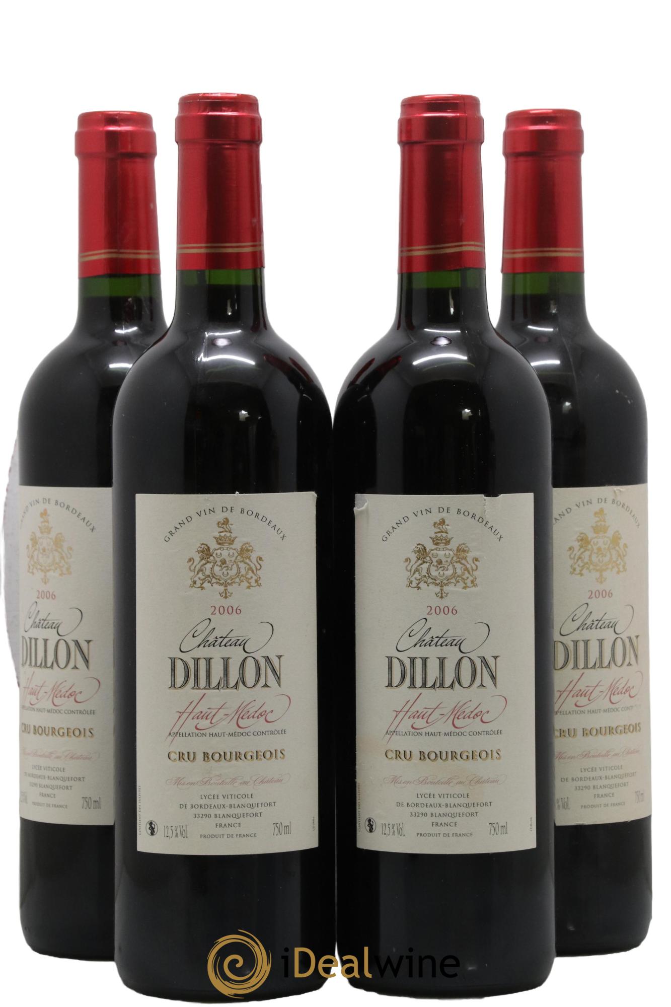 Château Dillon Cru Bourgeois 2006 - Posten von 4 Flaschen - 0