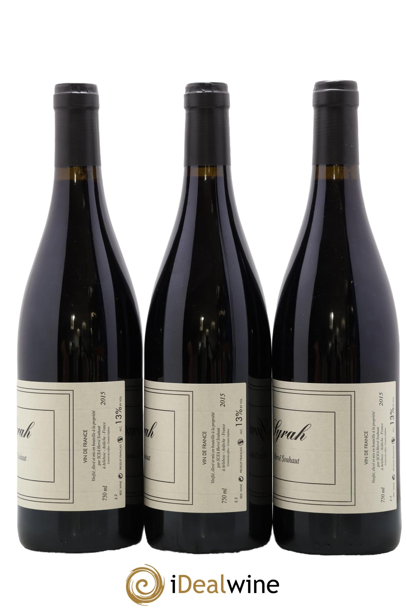 Vin de France Syrah Hervé Souhaut - Domaine Romaneaux-Destezet 2015 - Lot de 3 bouteilles - 1