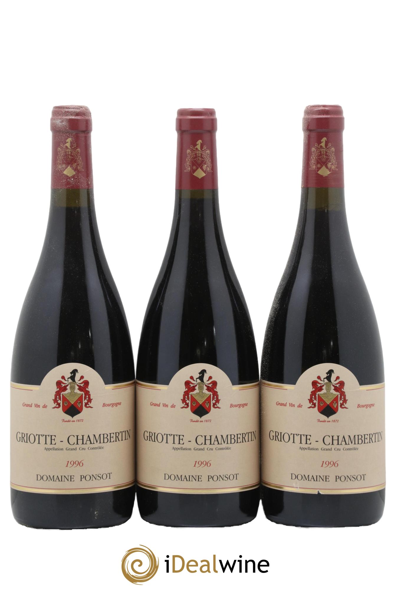 Griotte-Chambertin Grand Cru Ponsot (Domaine) 1996 - Lot de 3 bouteilles - 0