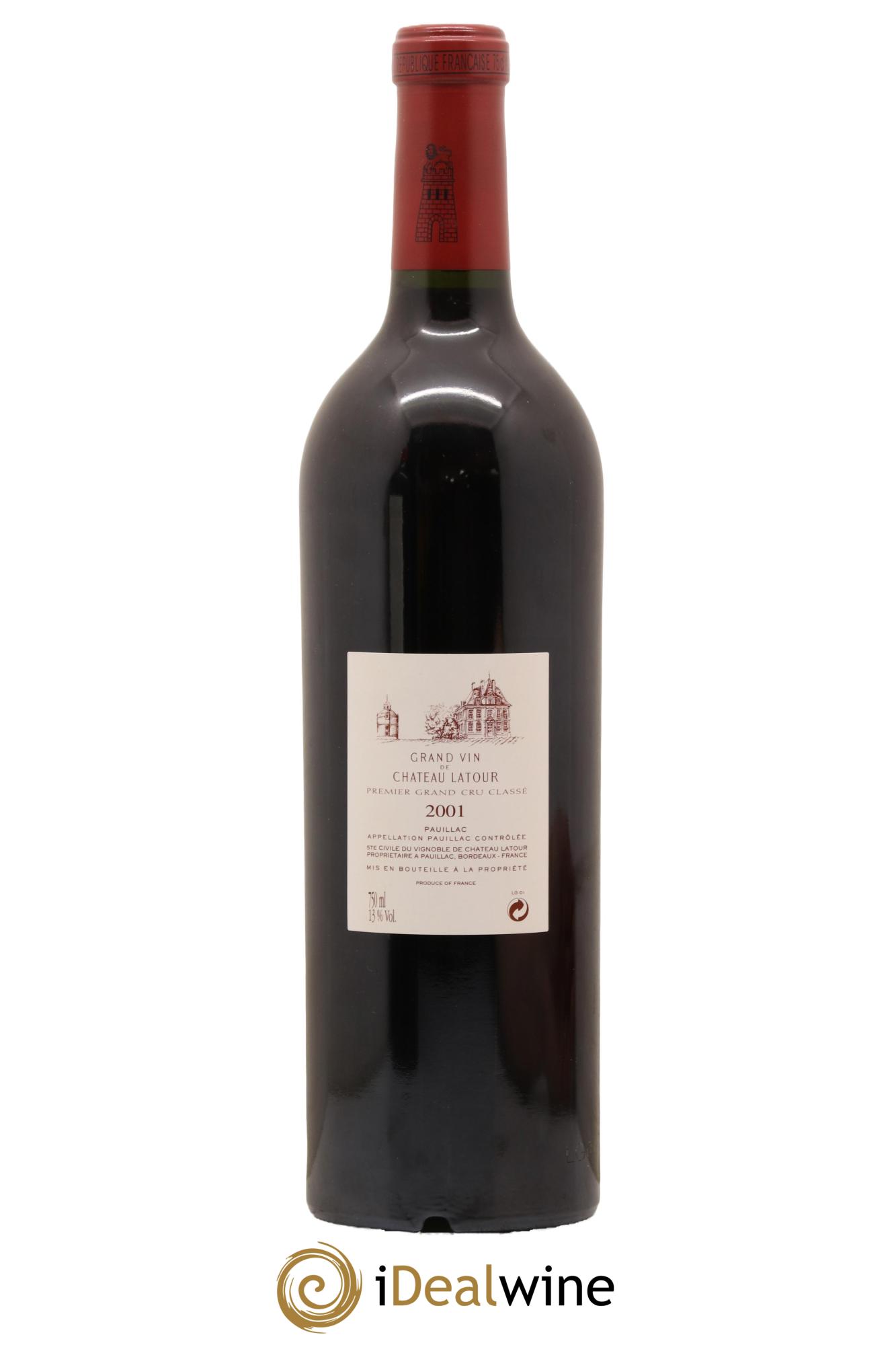 Château Latour 1er Grand Cru Classé 2001 - Lot de 1 bouteille - 1