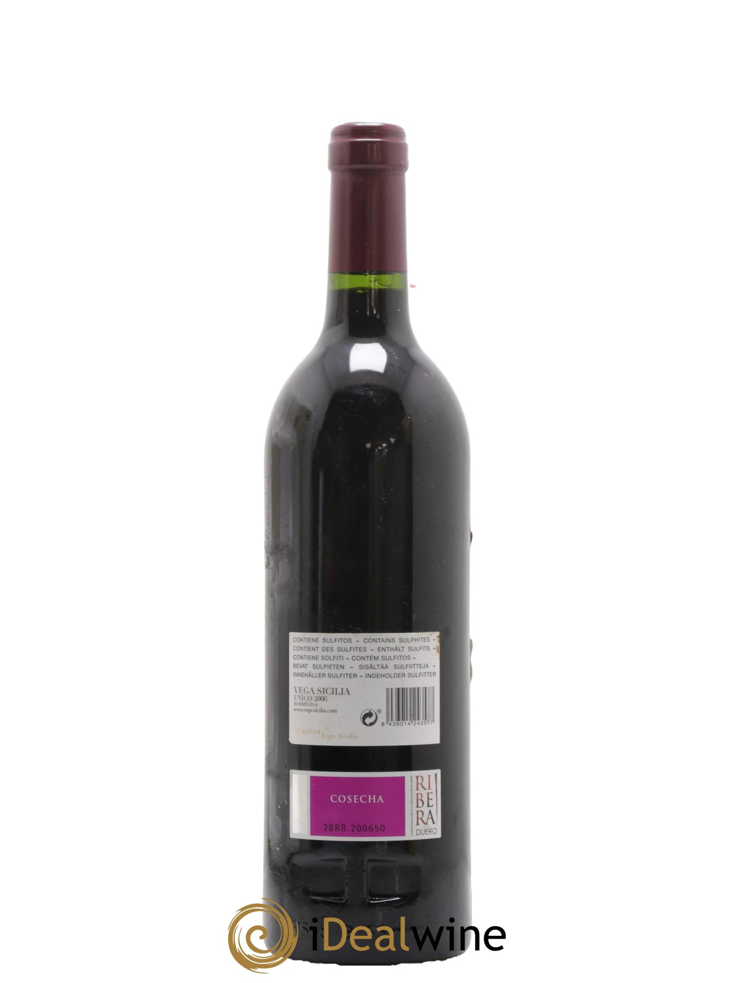 Ribera Del Duero DO Vega Sicilia Unico Famille Alvarez 2006 - Lot de 1 bouteille - 1