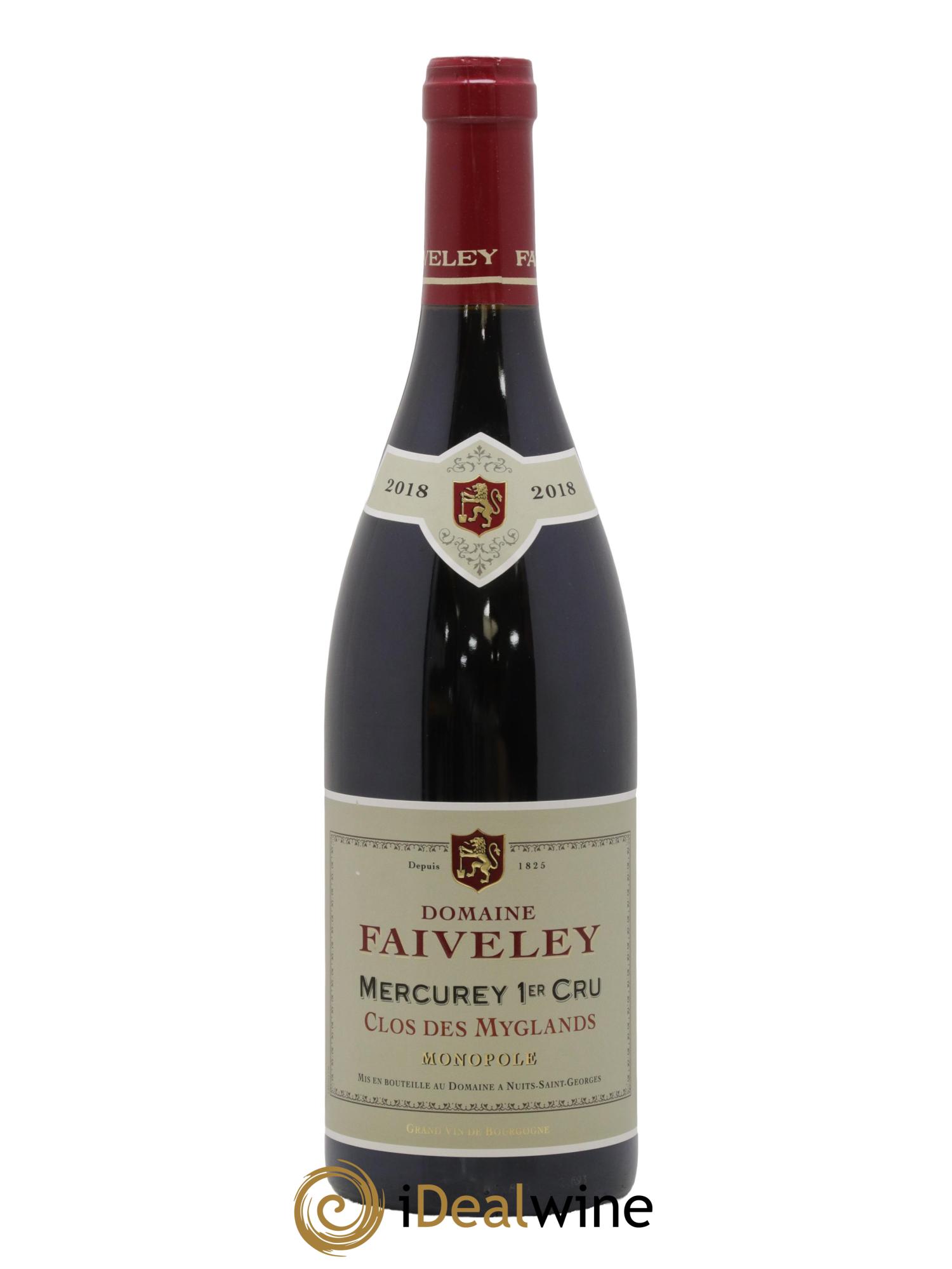 Mercurey 1er Cru Clos des Myglands Domaine de la Framboisière Faiveley 2018 - Lot de 1 bouteille - 0