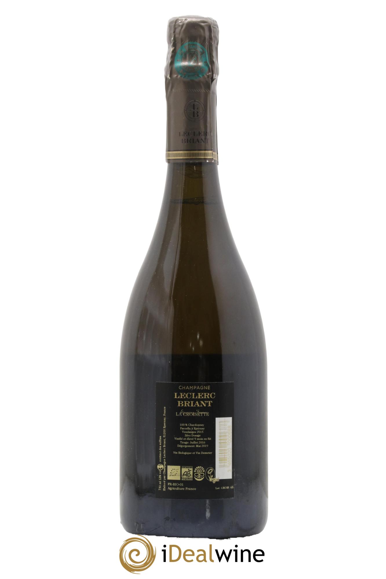 La Croisette Leclerc Briant  2015 - Lot of 1 bottle - 1