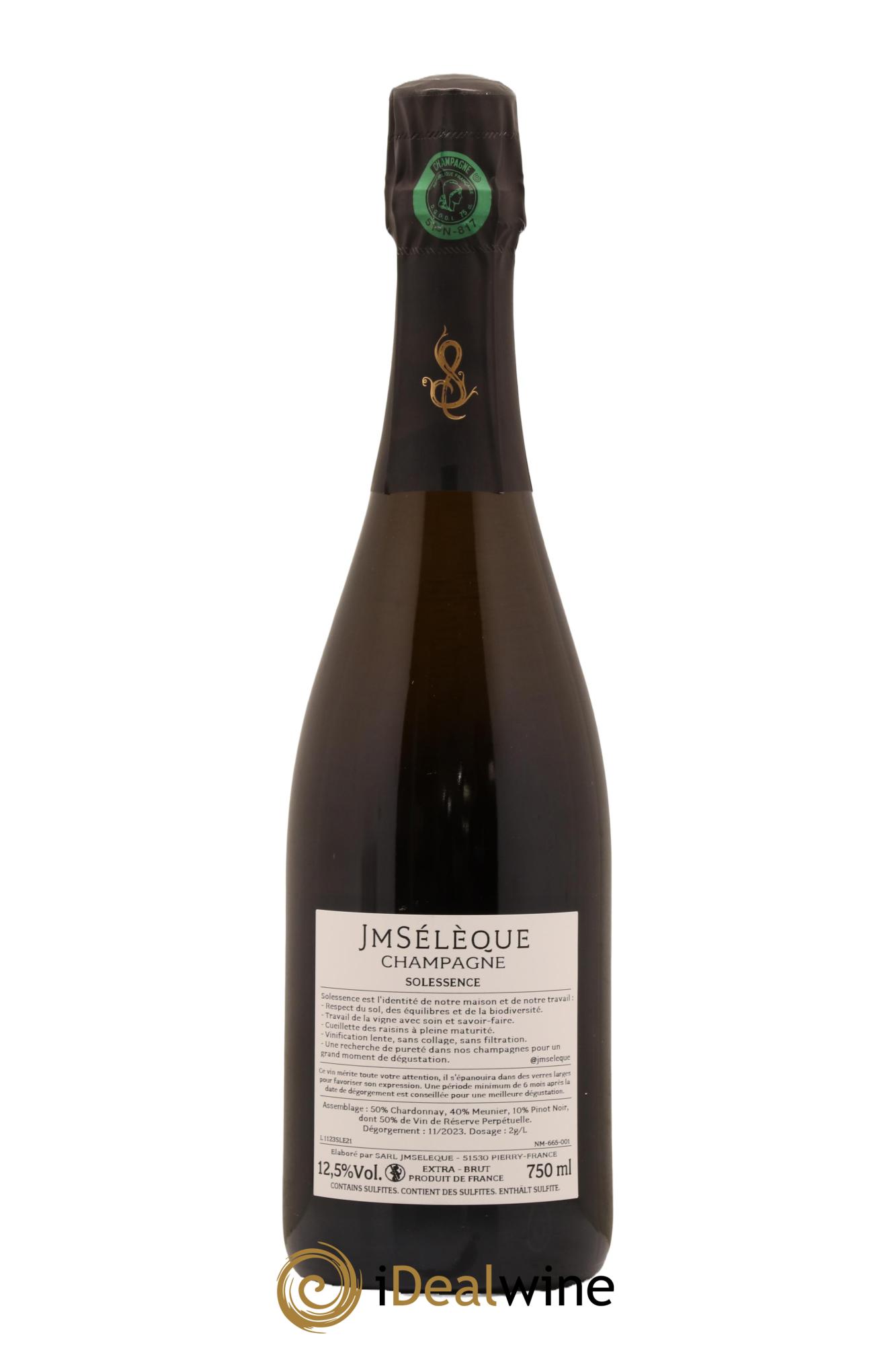 Solessence Extra-Brut Jean-Marc Sélèque - Lot de 1 bouteille - 1