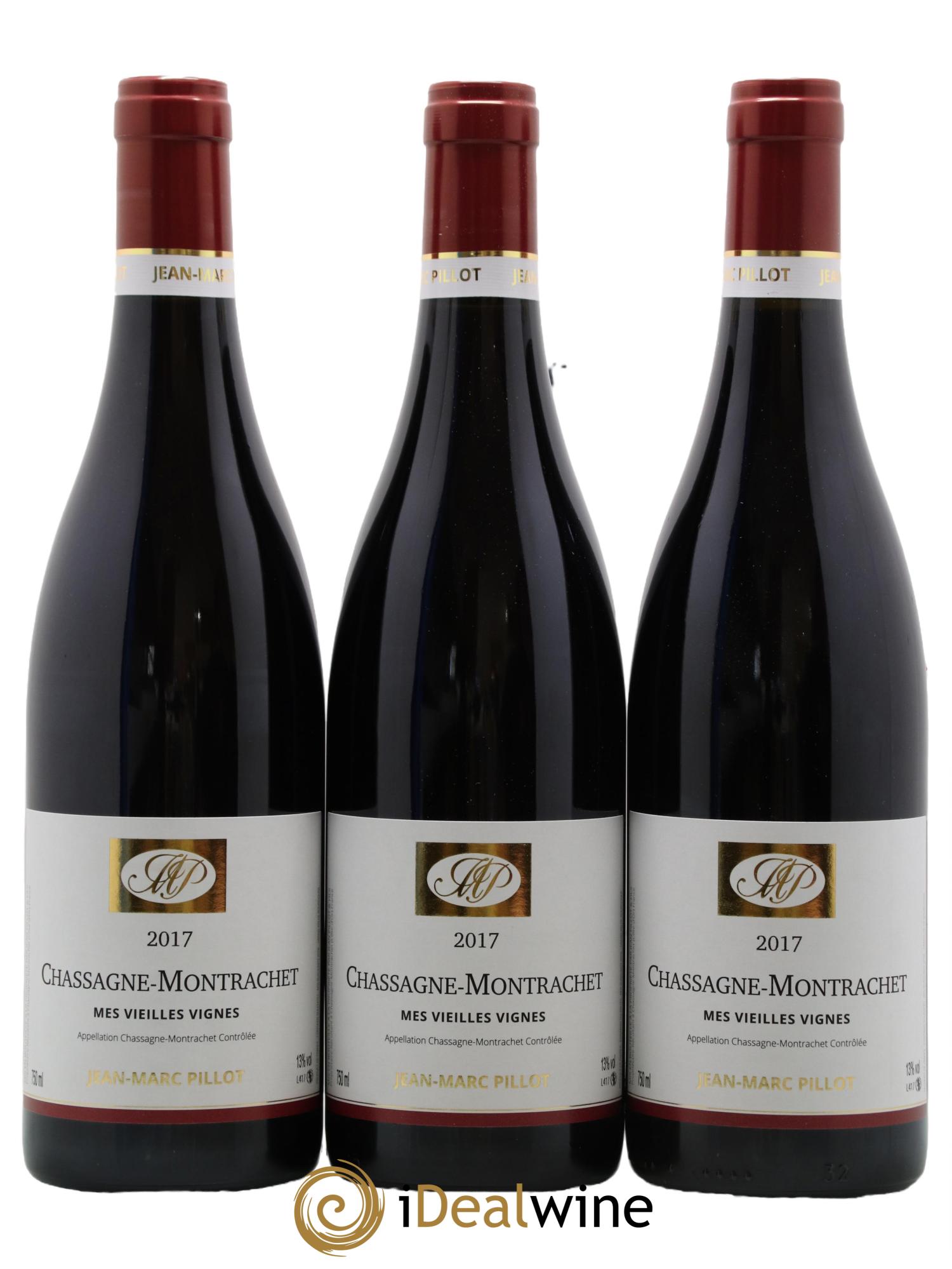 Chassagne-Montrachet Vieilles Vignes Jean-Marc Pillot et Fils (Domaine) 2017 - Lot de 3 bouteilles - 0