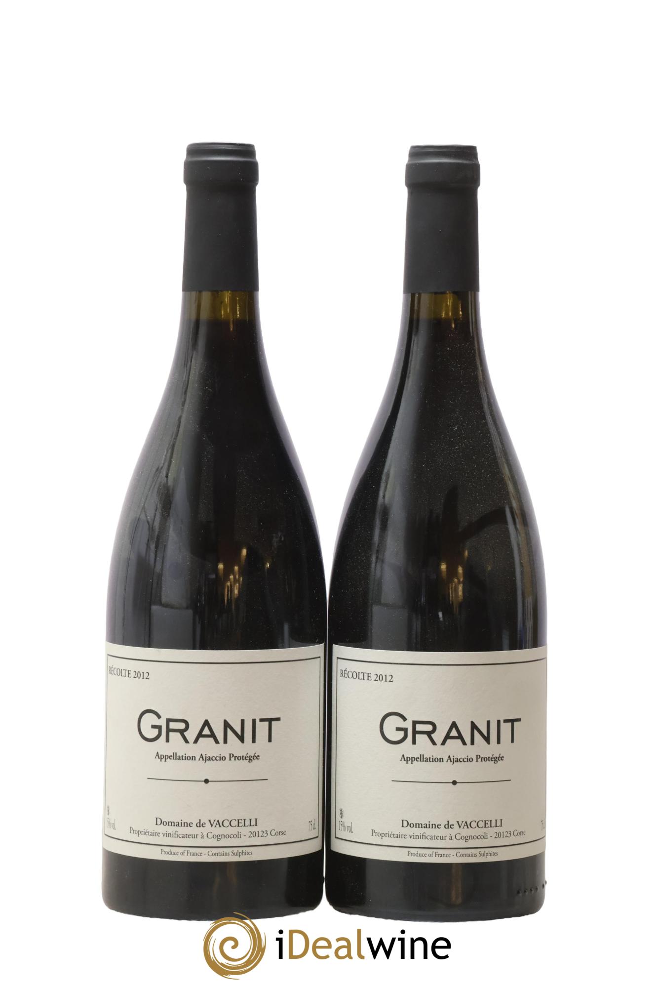 Ajaccio Granit Vaccelli 2012 - Posten von 2 Flaschen - 0