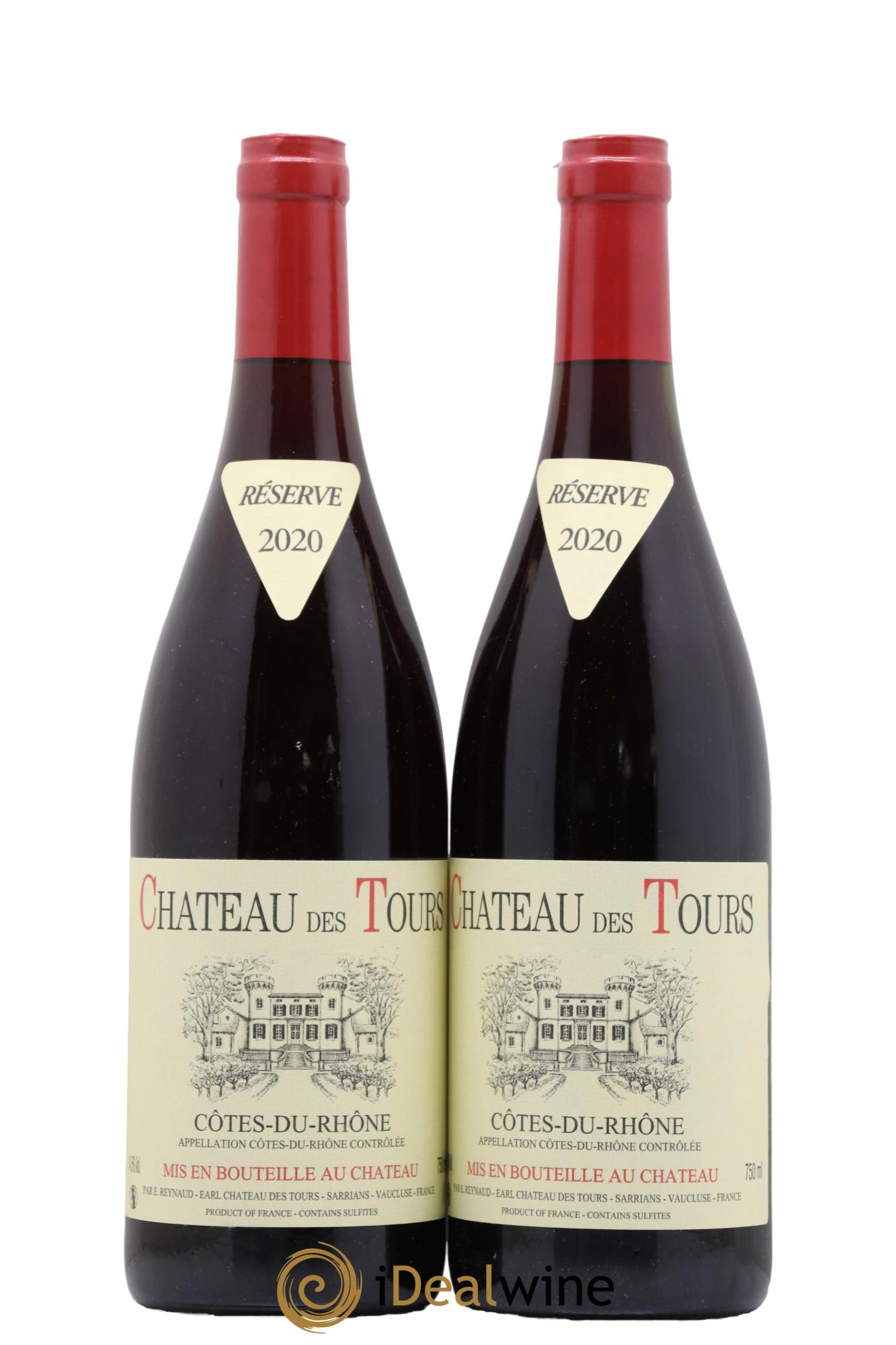Côtes-du-Rhône Château des Tours Emmanuel Reynaud 2020 - Lot de 2 bouteilles - 0
