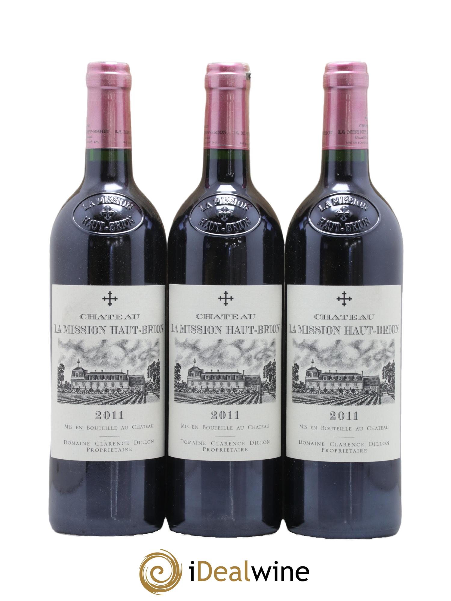 Château la Mission Haut-Brion Cru Classé de Graves 2011 - Lot of 3 bottles - 1