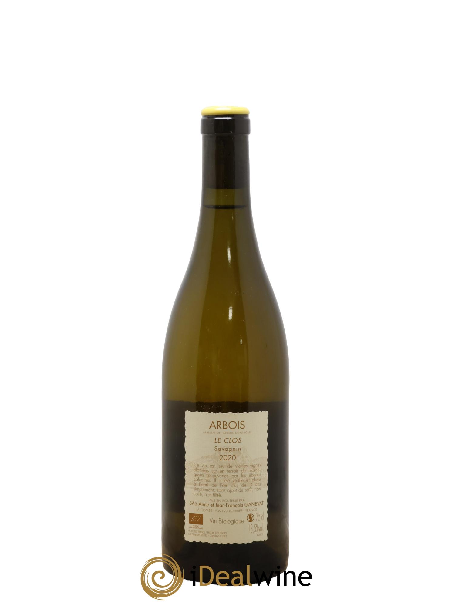 Arbois Le Clos Savagnin Anne et Jean François Ganevat 2020 - Lot de 1 bouteille - 1