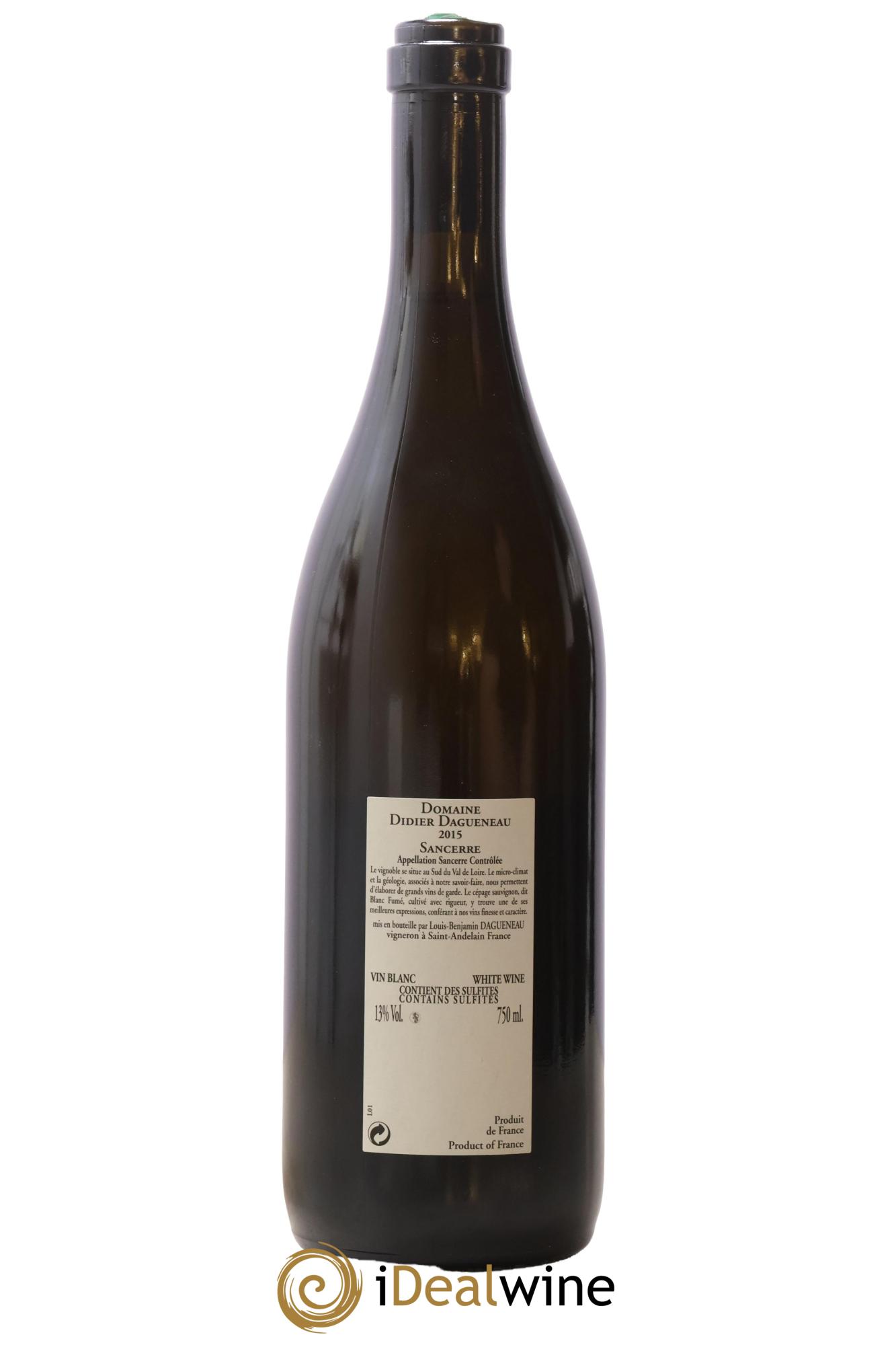 Sancerre En Chailloux Dagueneau 2015 - Lot de 1 bouteille - 1