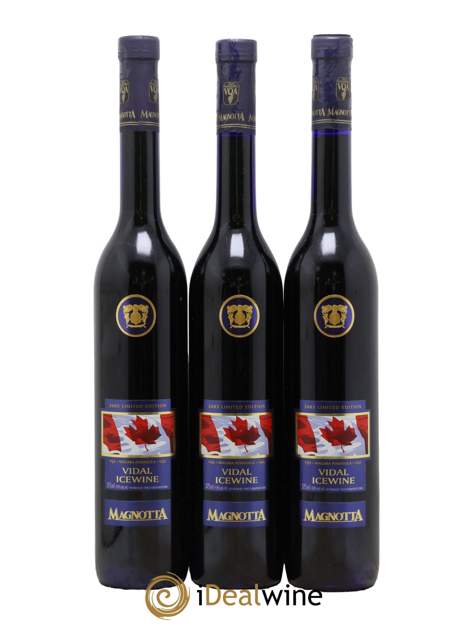 Icewine Vidal Magnotta 2005 - Lot of 3 half-bottles - 0