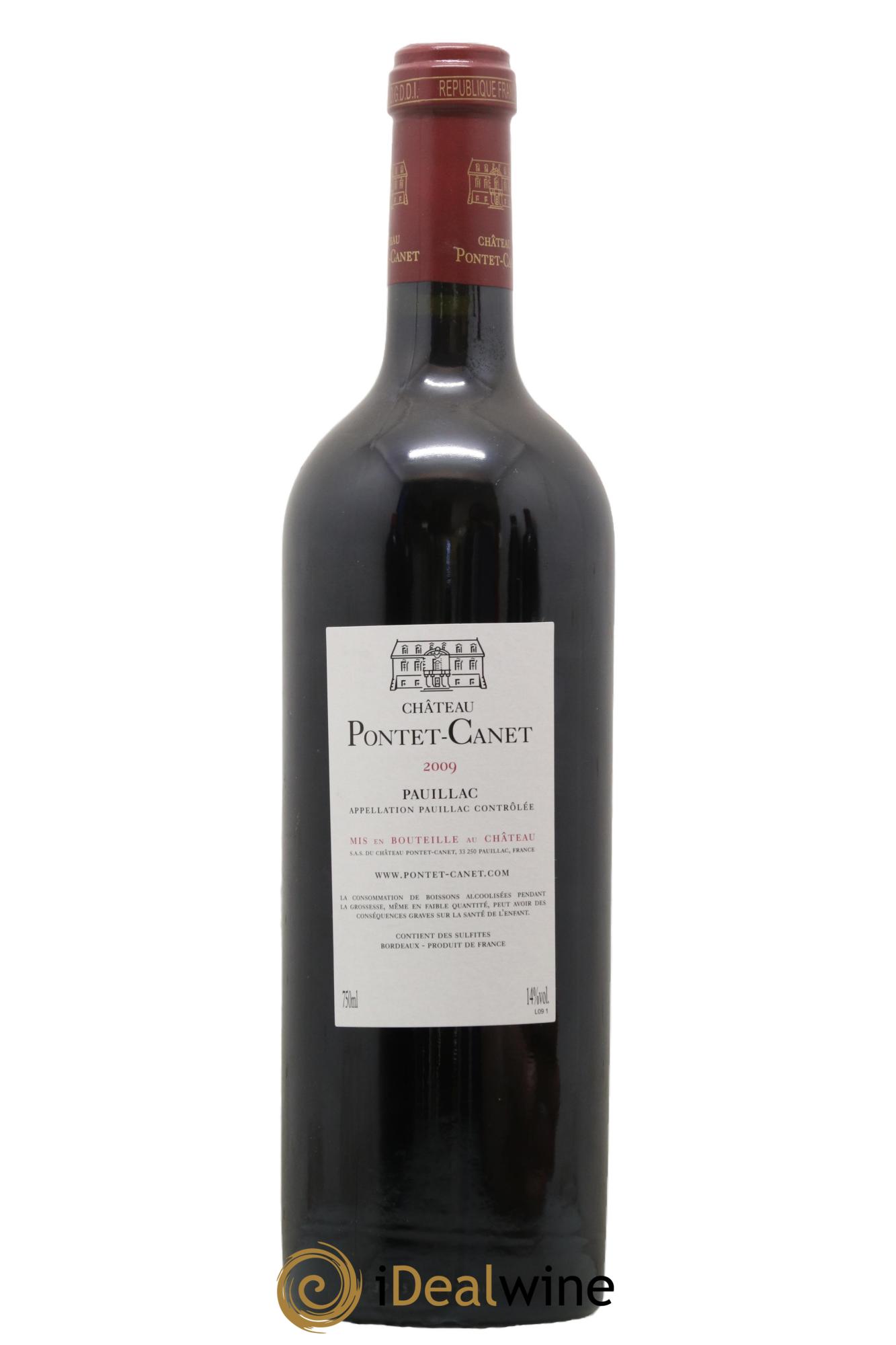 Château Pontet Canet 5ème Grand Cru Classé 2009 - Lot de 1 bouteille - 1