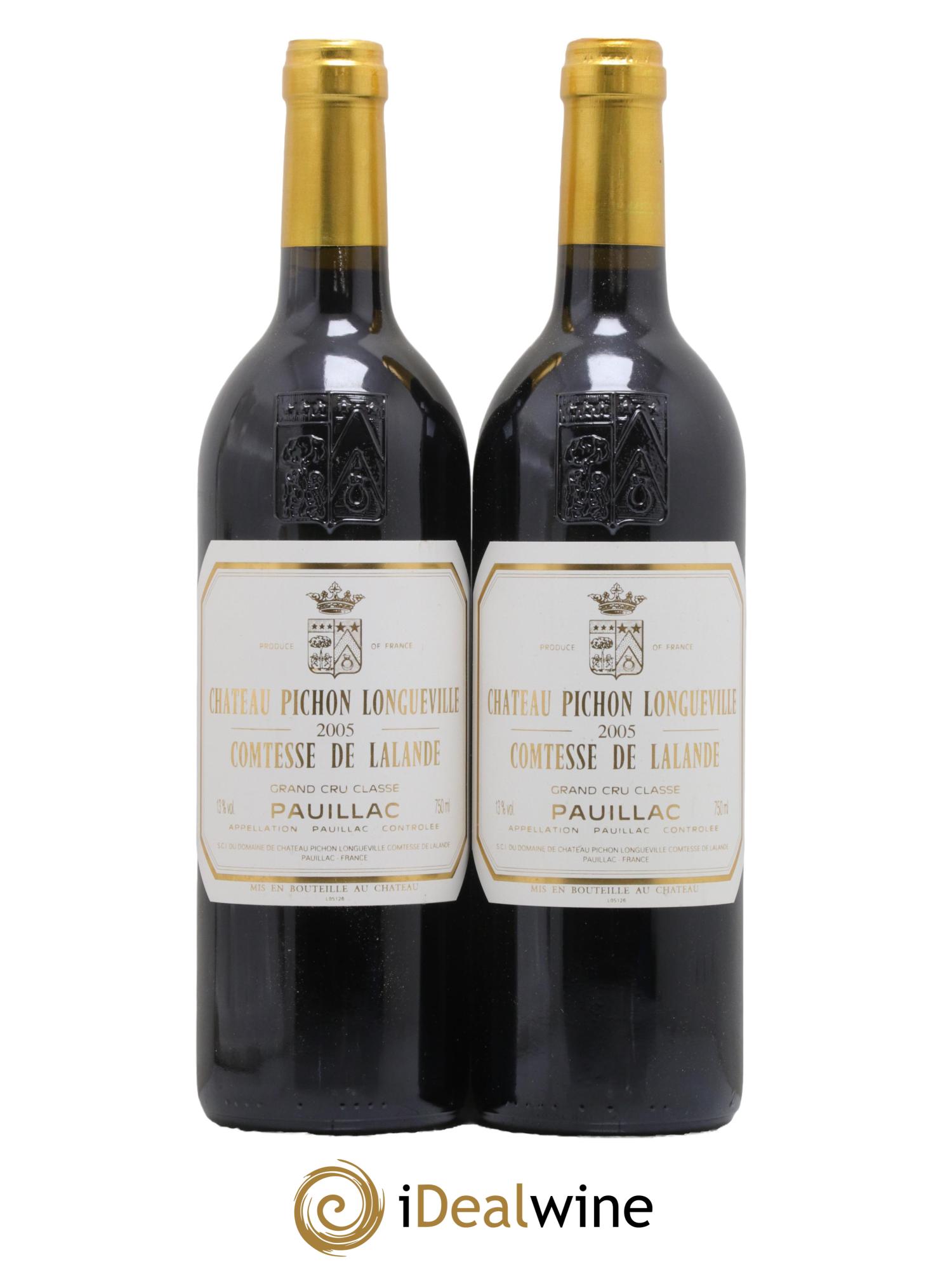 Château Pichon Longueville Comtesse de Lalande 2ème Grand Cru Classé 2005 - Lot de 2 bouteilles - 0