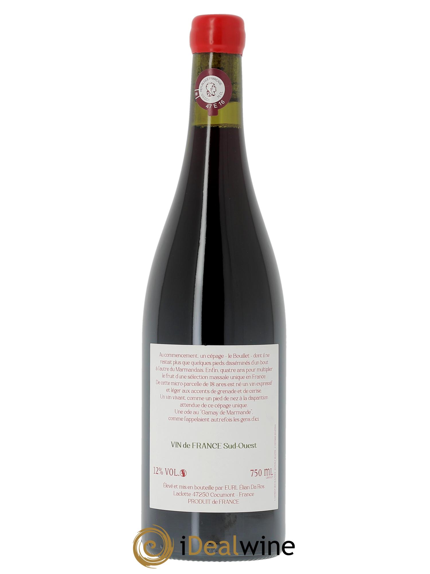 Vin de France Bouillet Elian Da Ros (Domaine)  2023 - Lot de 1 bouteille - 1