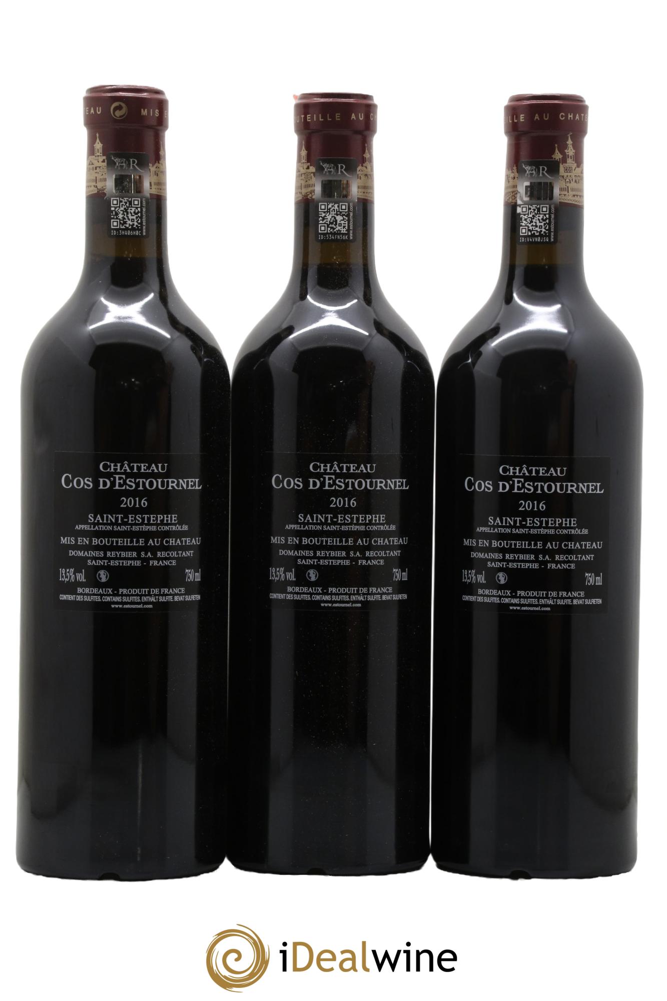 Cos d'Estournel 2ème Grand Cru Classé 2016 - Lot de 3 bouteilles - 1