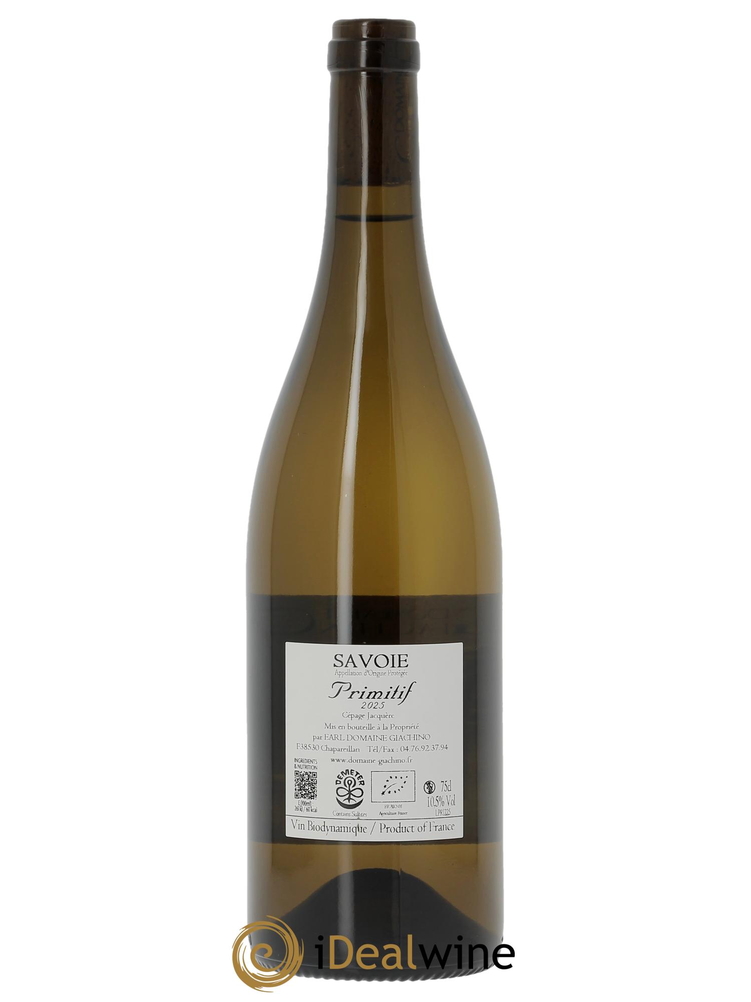 Vin de Savoie Primitif Giachino 2025 - Lot de 1 bouteille - 1