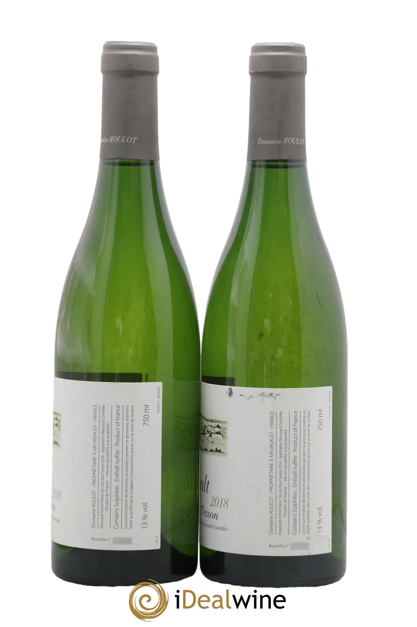 Meursault A mon plaisir Clos du Haut Tesson Roulot (Domaine) 2018 - Lot de 2 bouteilles - 1