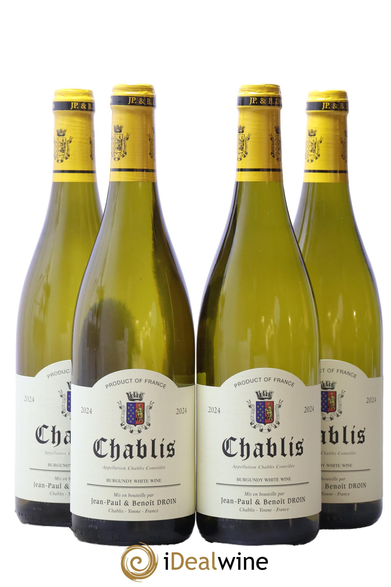 Chablis Jean-Paul & Benoît Droin (Domaine) 2024 - Lot de 4 bouteilles - 0