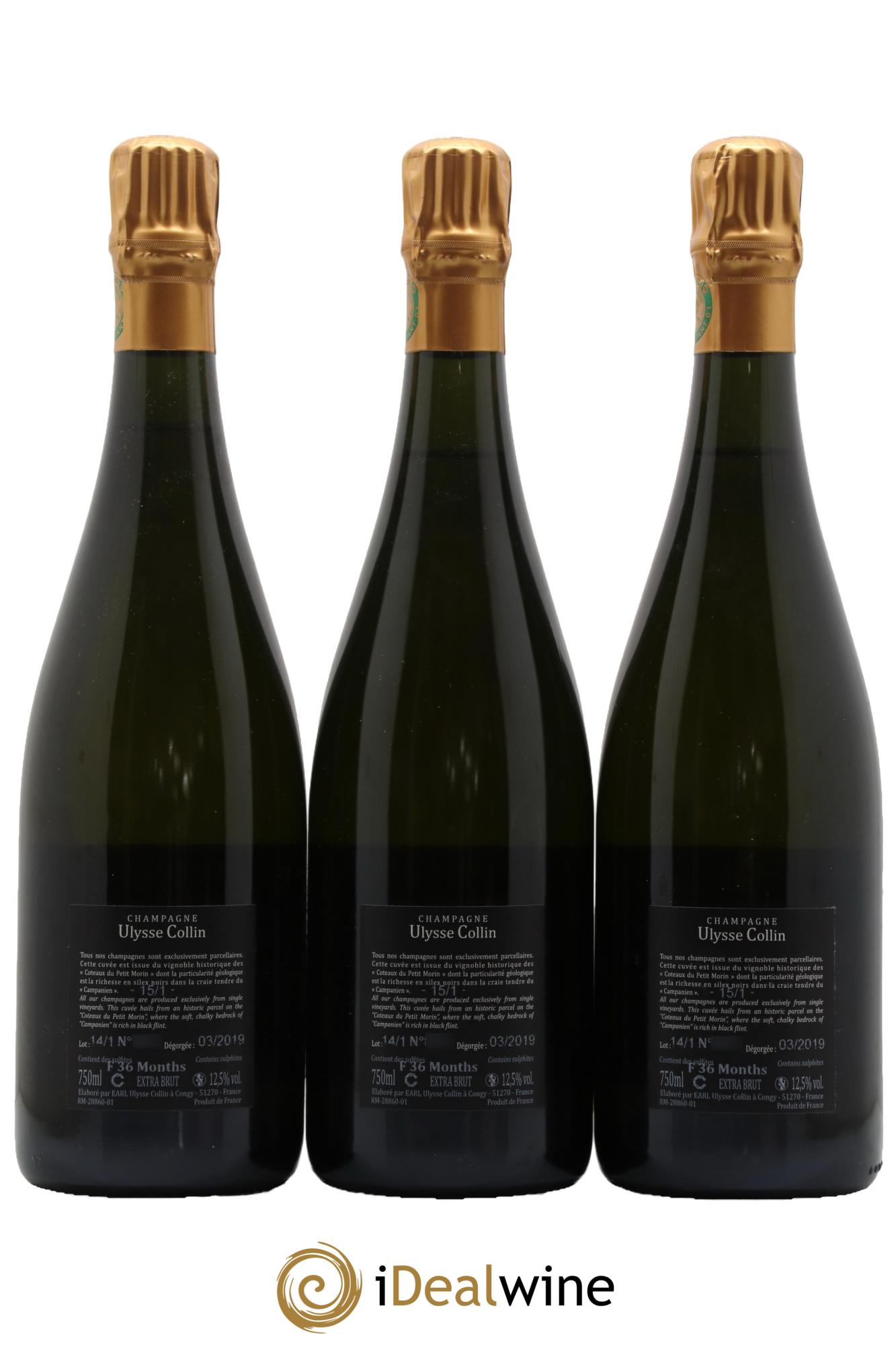 Les Pierrières Blancs de Blancs Extra-Brut Ulysse Collin - Lot de 3 bouteilles - 1