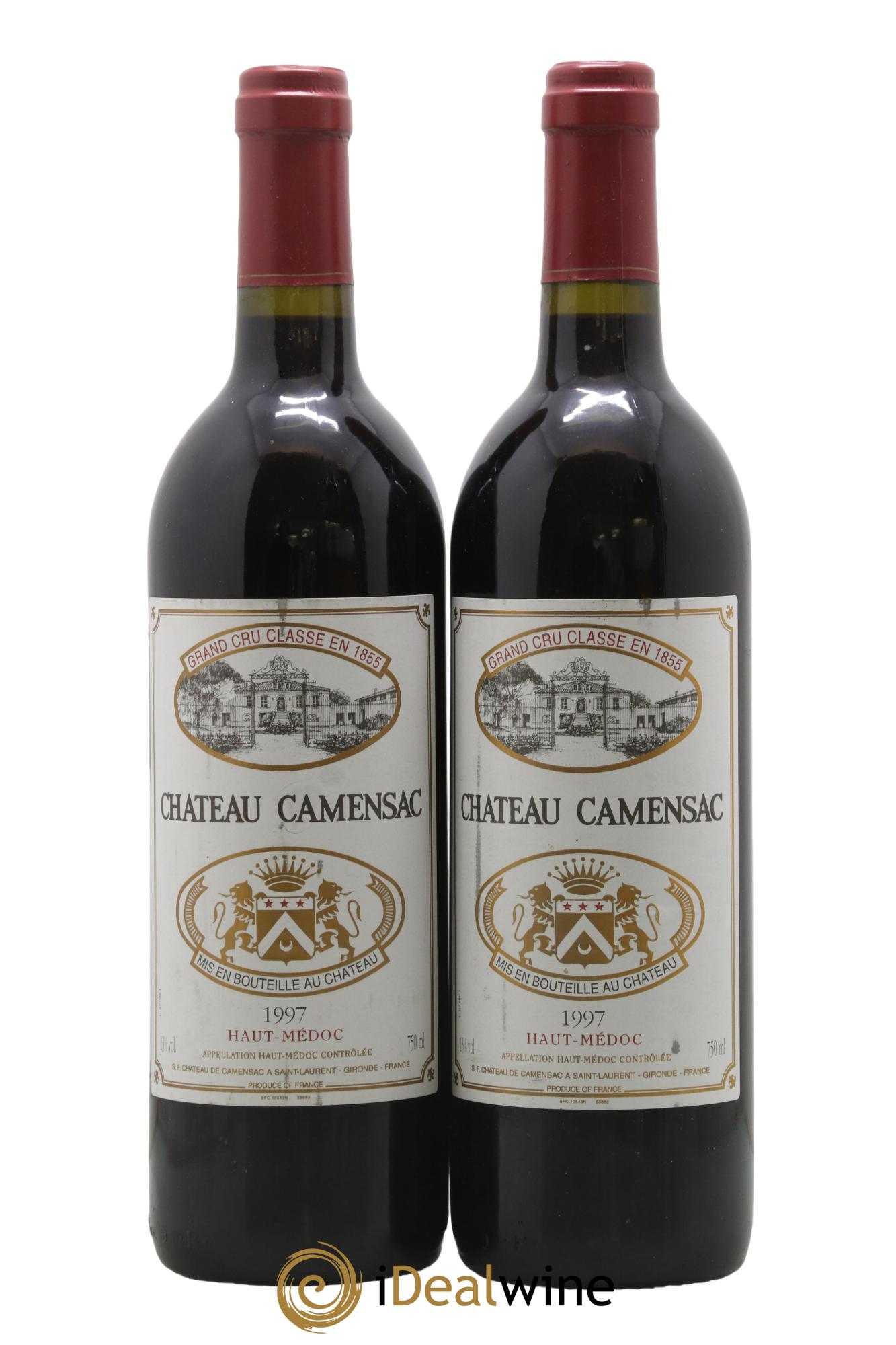 Château Camensac 5ème Grand Cru Classé 1997 - Lotto di 2 bottiglie - 0