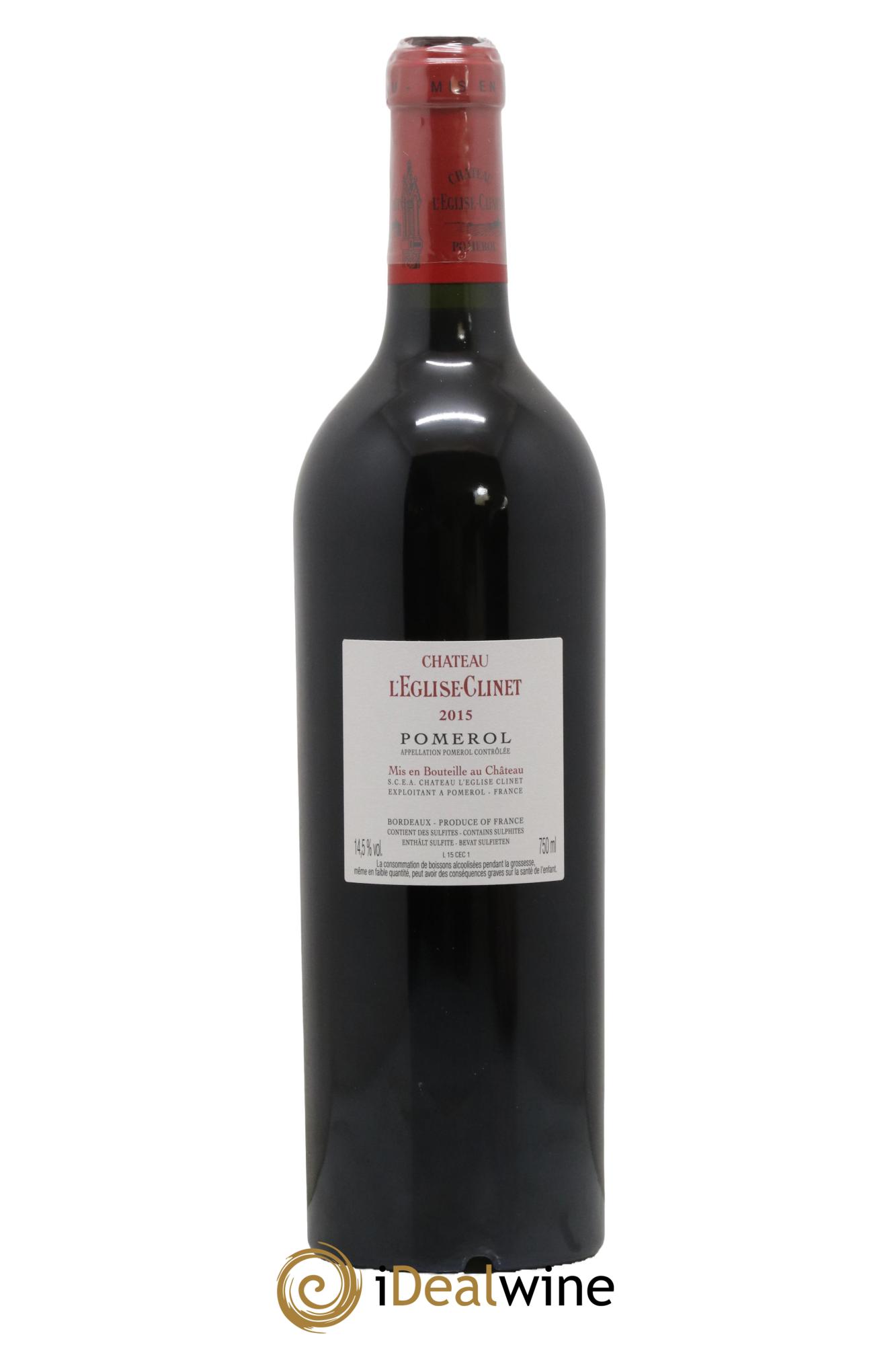 Château l' Église Clinet 2015 - Lot de 1 bouteille - 1