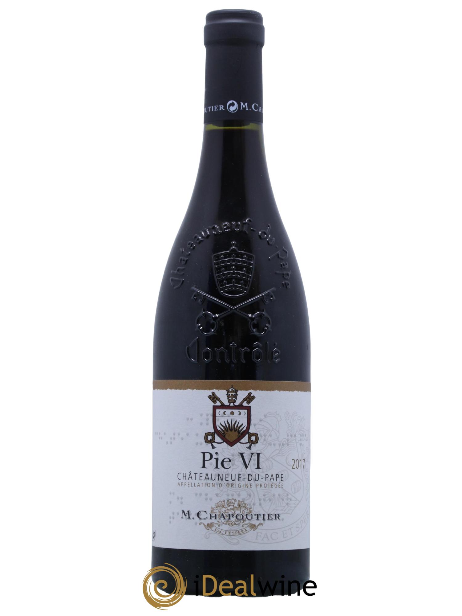 Châteauneuf-du-Pape Pie VI Chapoutier 2017 - Lot de 1 bouteille - 0