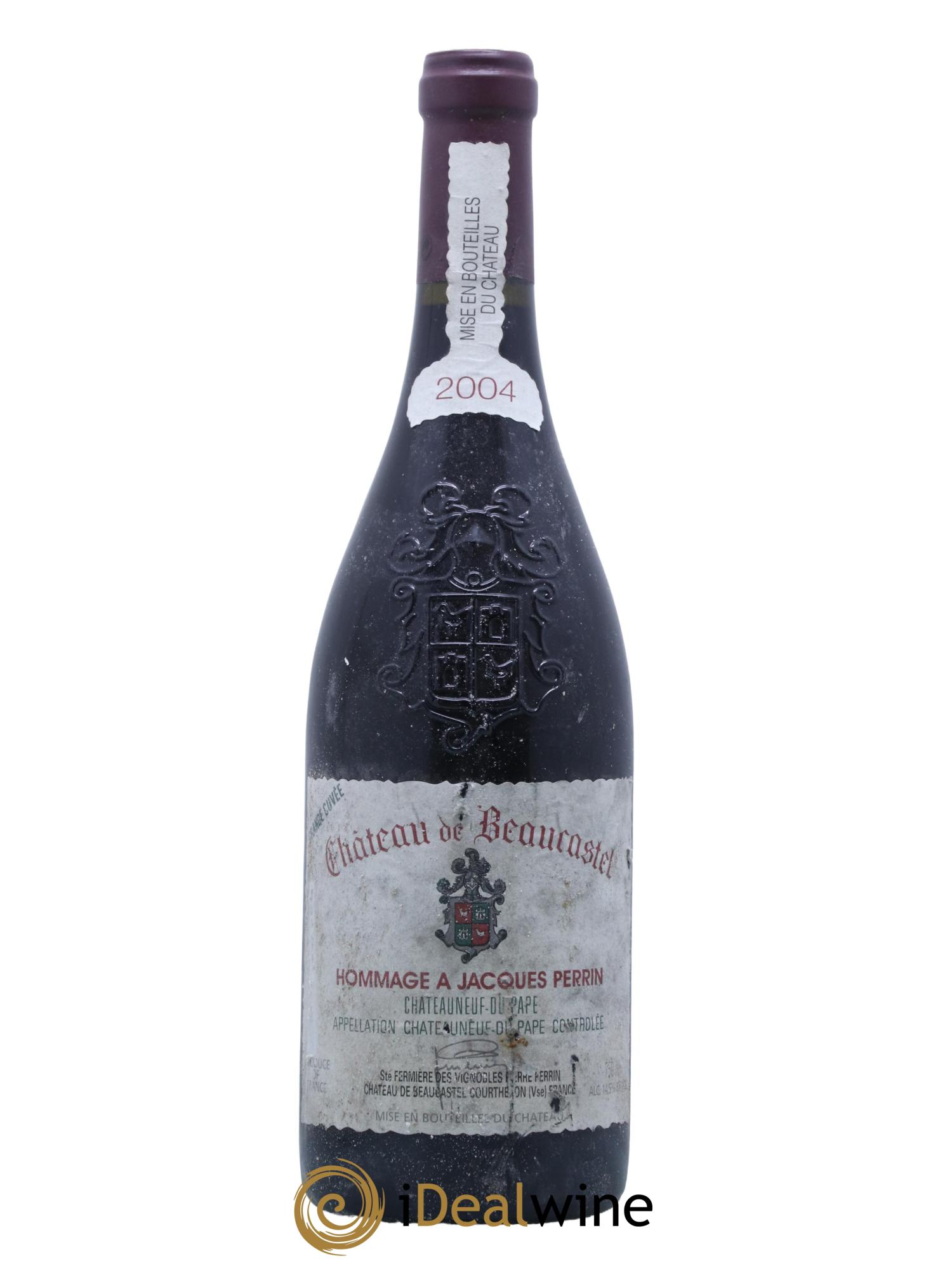 Châteauneuf-du-Pape Château de Beaucastel Hommage à Jacques Perrin Famille Perrin 2004 - Lot de 1 bouteille - 0