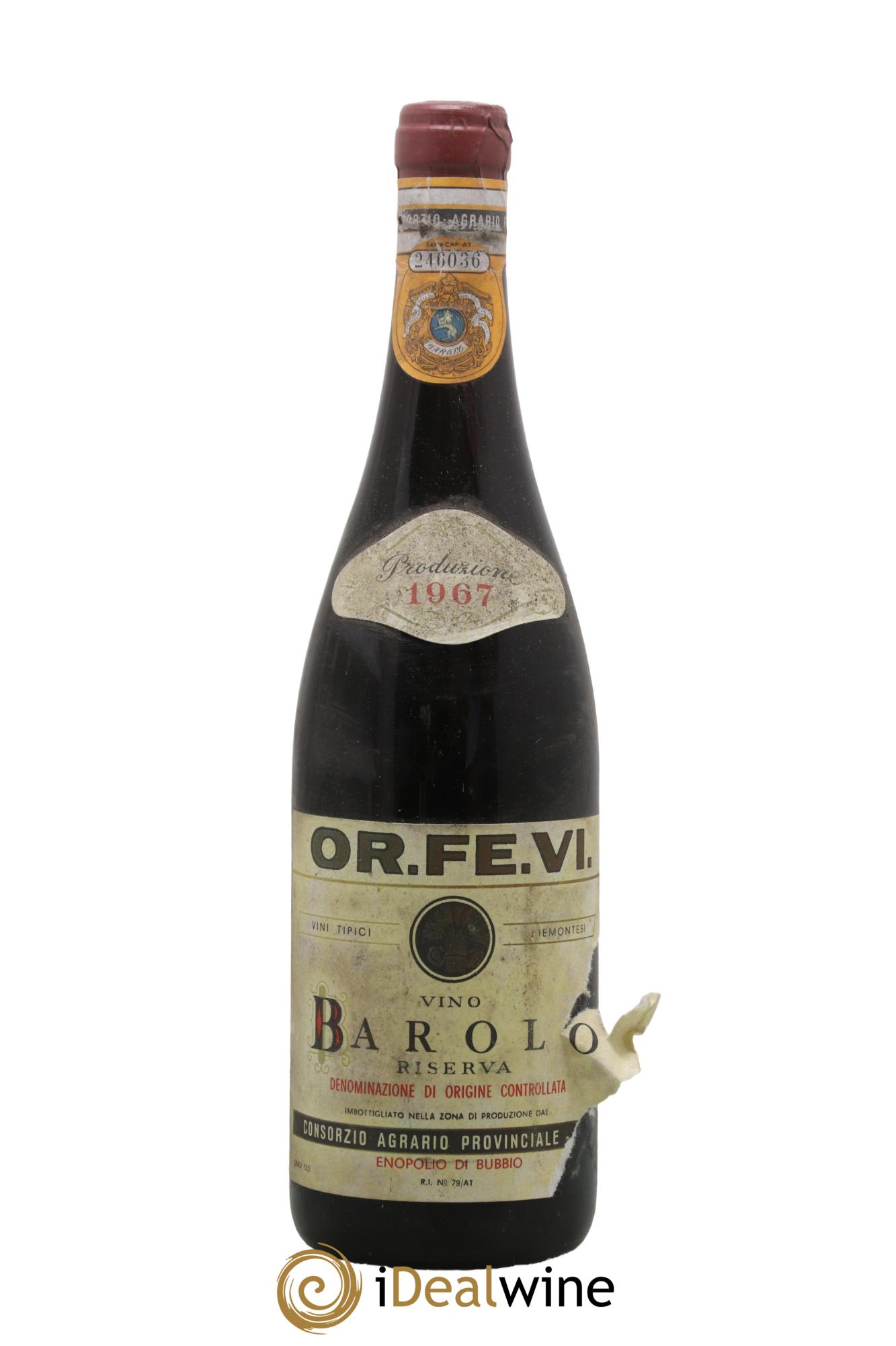 Barolo DOCG Riserva Or Fe Vi 1967 - Posten von 1 Flasche - 0