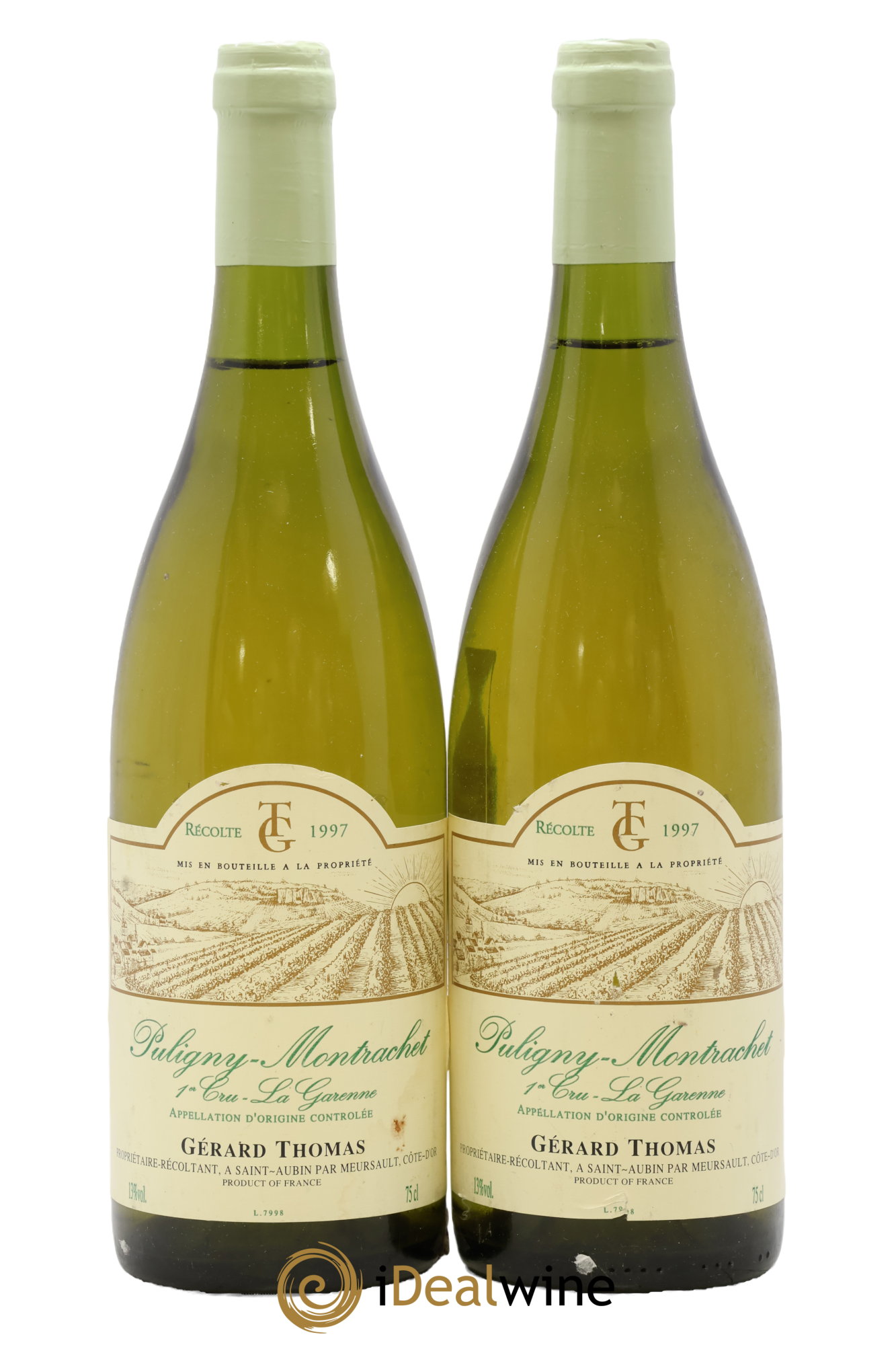 Puligny-Montrachet 1er Cru La Garenne Gérard Thomas 1997 - Lot de 2 bouteilles - 0