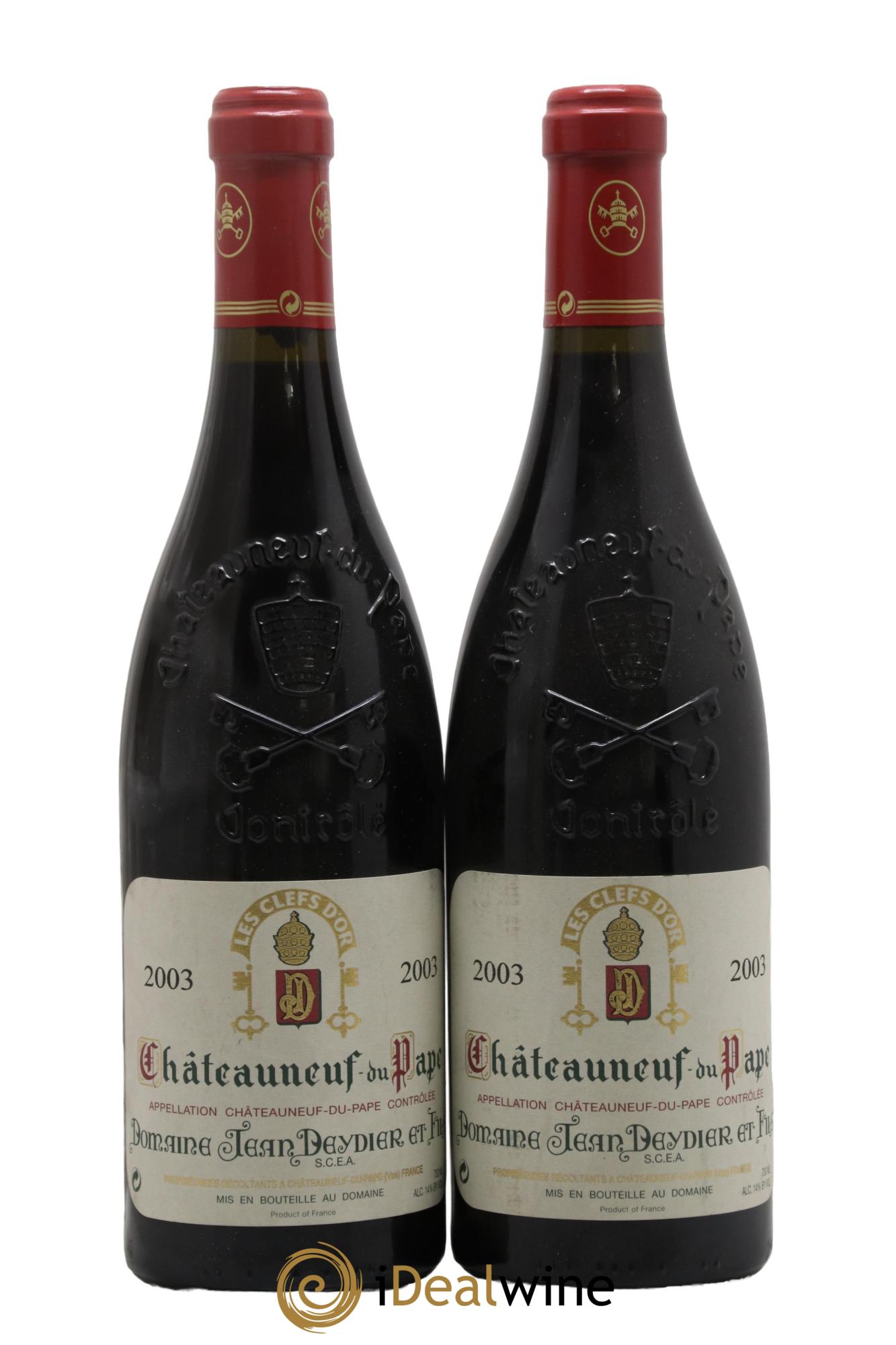Châteauneuf-du-Pape Jean Deydier 2003 - Lot de 2 bouteilles - 0