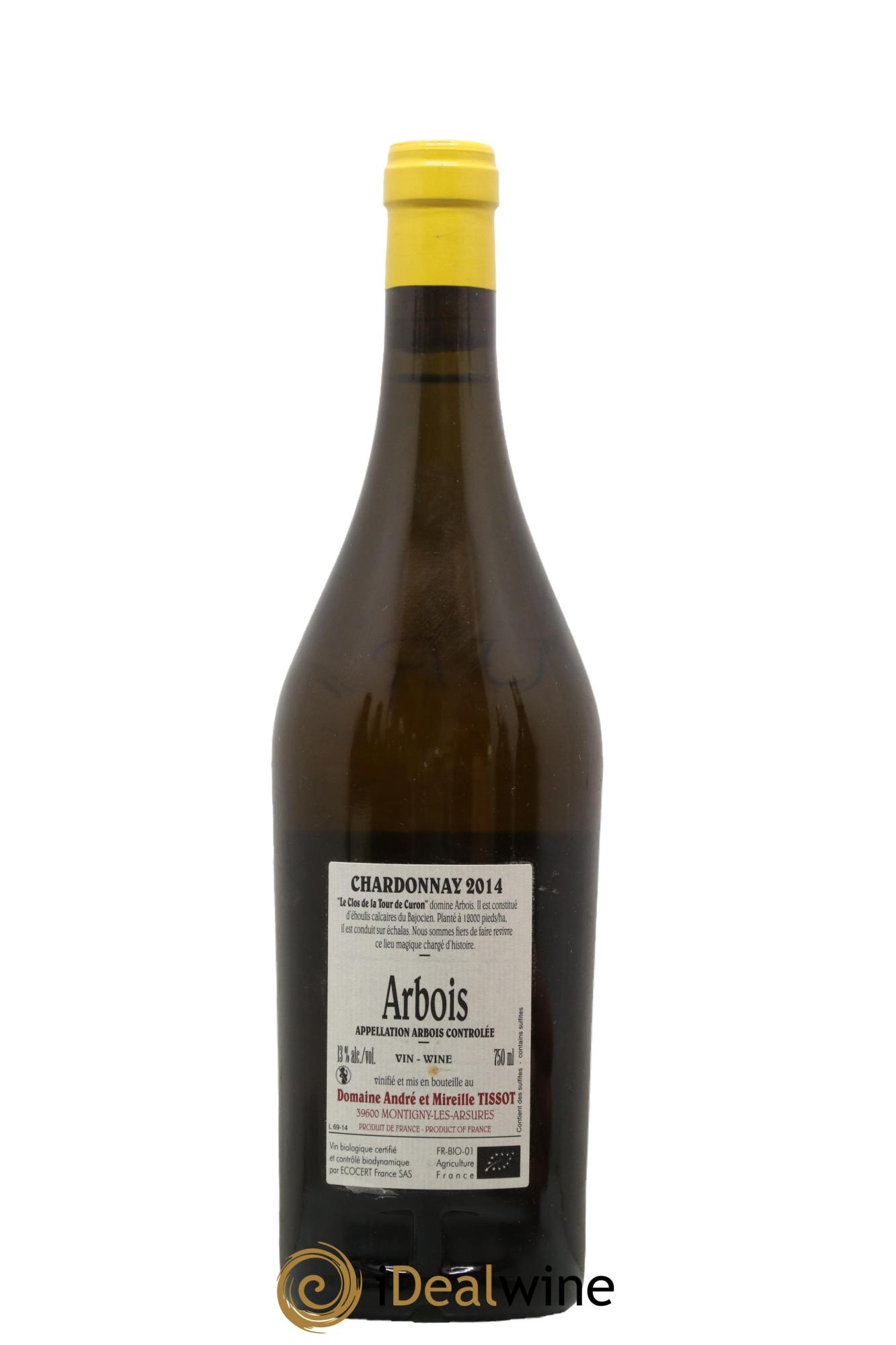 Arbois Chardonnay Le Clos de la Tour de Curon Bénédicte et Stéphane Tissot 2014 - Posten von 1 Flasche - 1