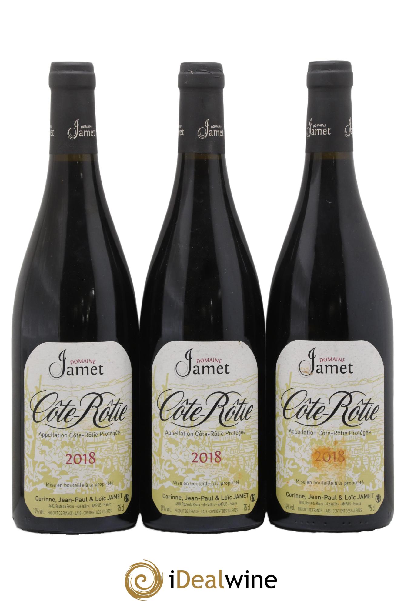 Côte-Rôtie Jamet (Domaine) 2018 - Lot of 3 bottles - 0