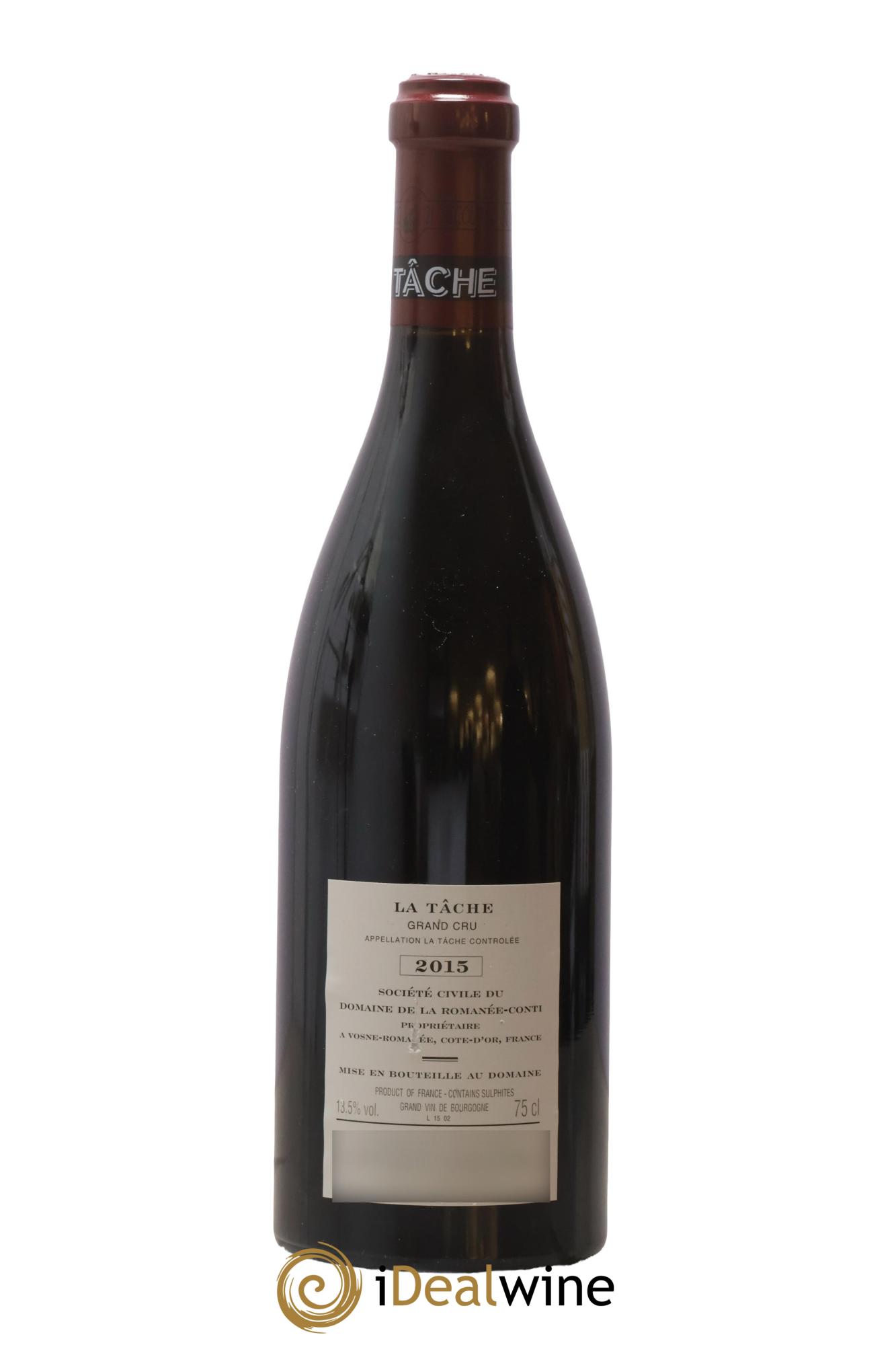 La Tâche Grand Cru Domaine de la Romanée-Conti 2015 - Lot de 1 bouteille - 1