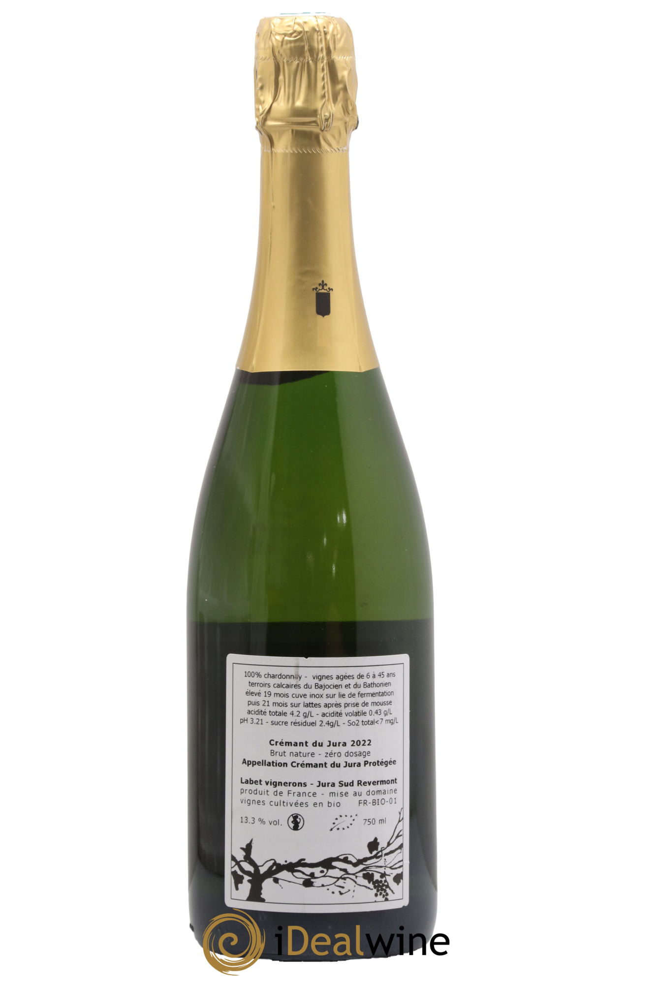 Crémant du Jura Romain - Julien - Charline Labet 2022 - Lot de 1 bouteille - 1