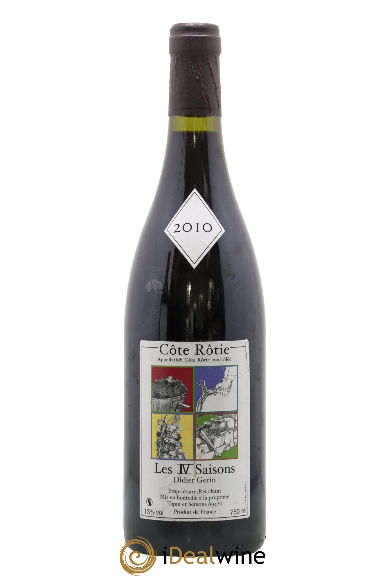 Côte-Rôtie Les IV Saisons Didier Gerin 2010 - Lot de 1 bouteille - 0