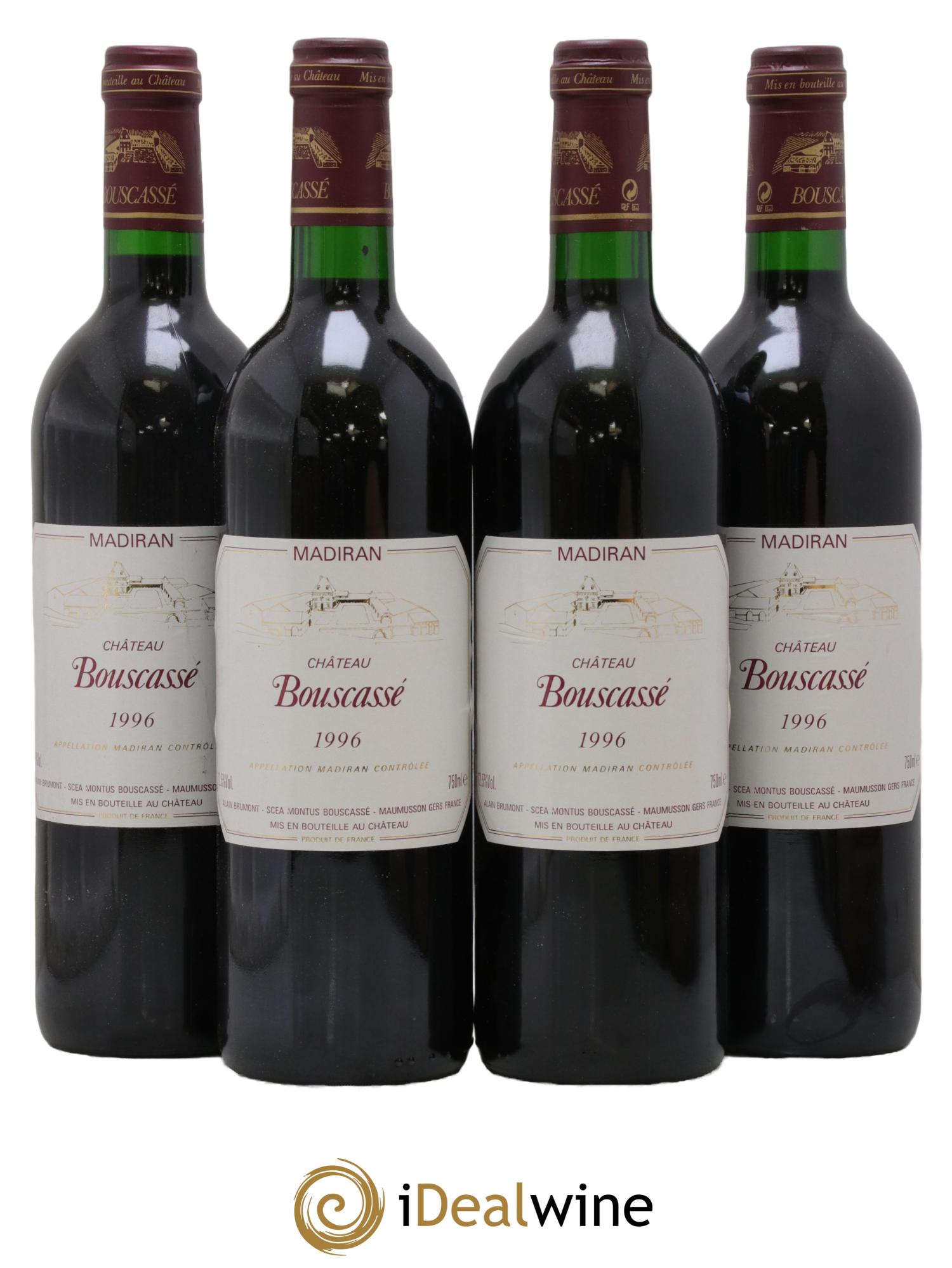 Madiran Château Bouscassé Alain Brumont 1996 - Posten von 4 Flaschen - 0