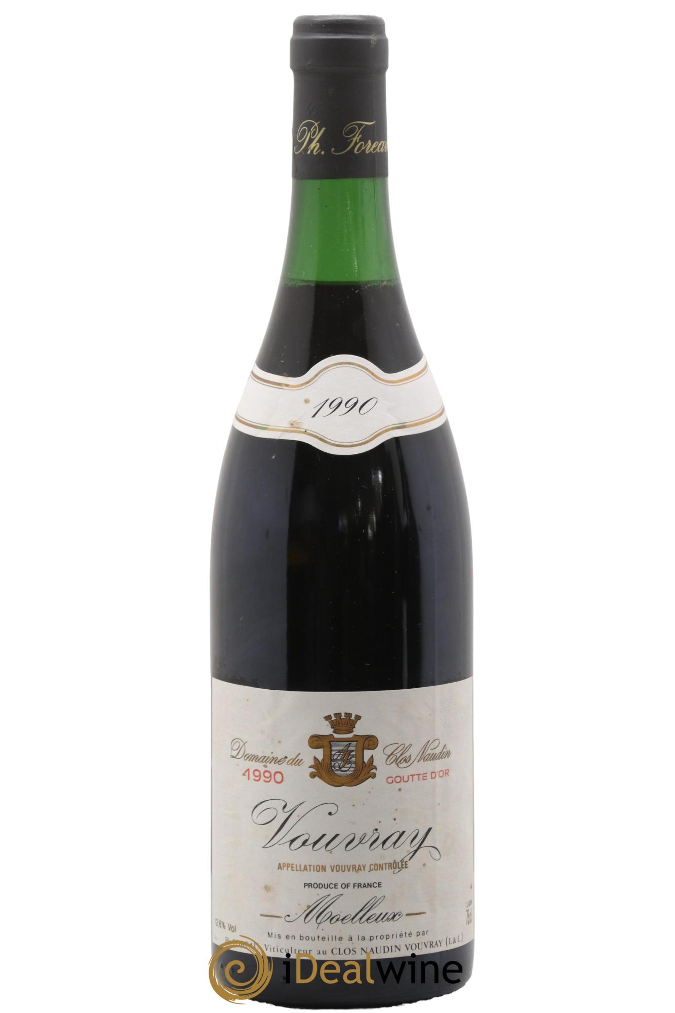 Vouvray Goutte d'Or Clos Naudin - Philippe Foreau  1990 - Lotto di 1 bottiglia - 0