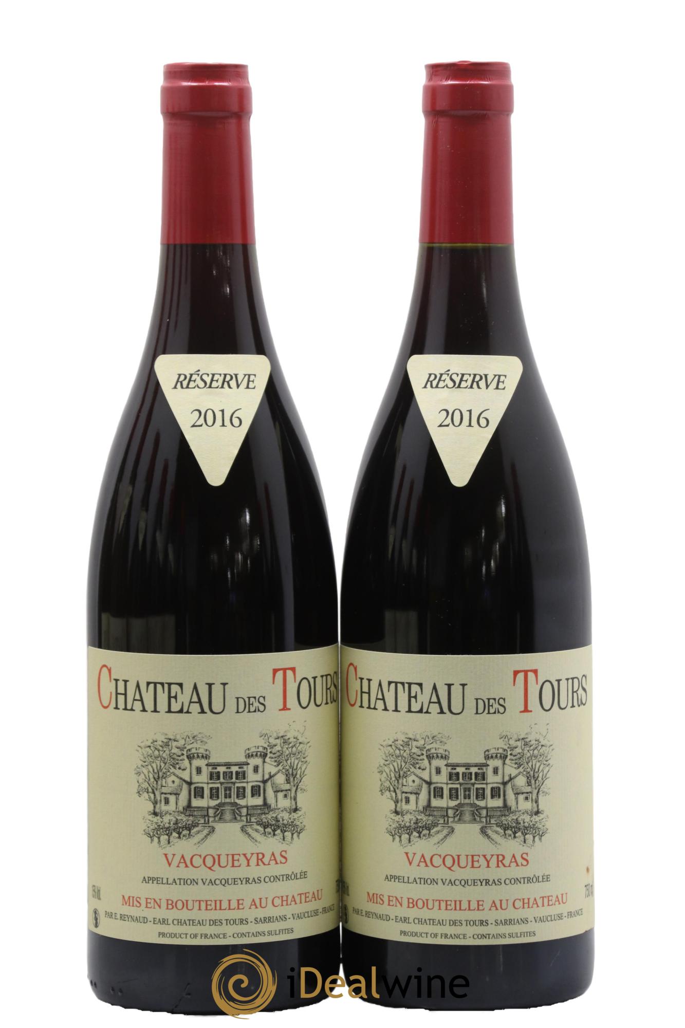 Vacqueyras Château des Tours Emmanuel Reynaud 2016 - Lot of 2 bottles - 0